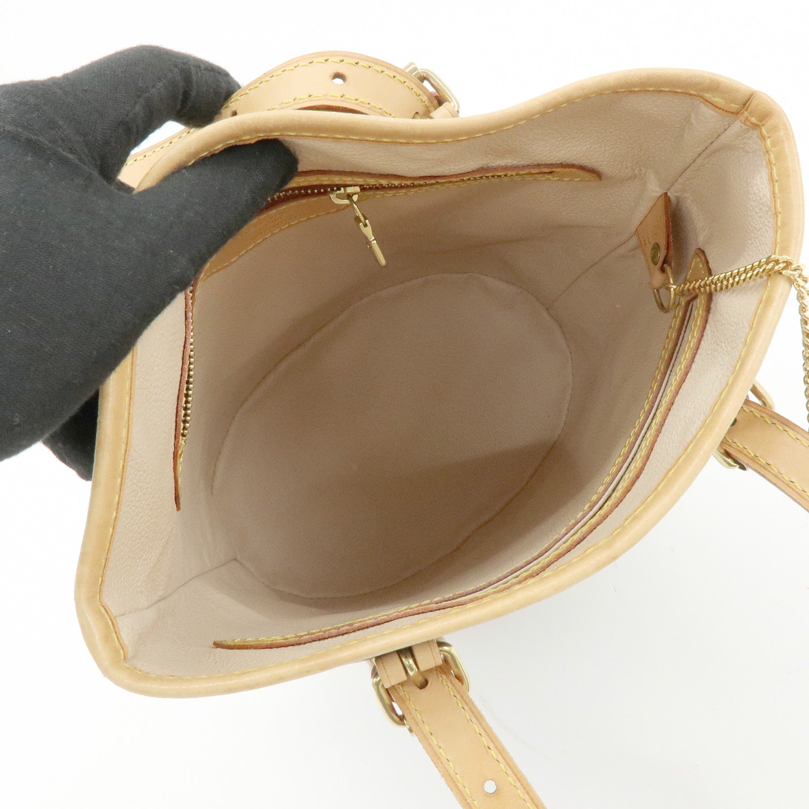 Louis Vuitton Monogram Canvas Bucket PM Hand Bag Brown M42238