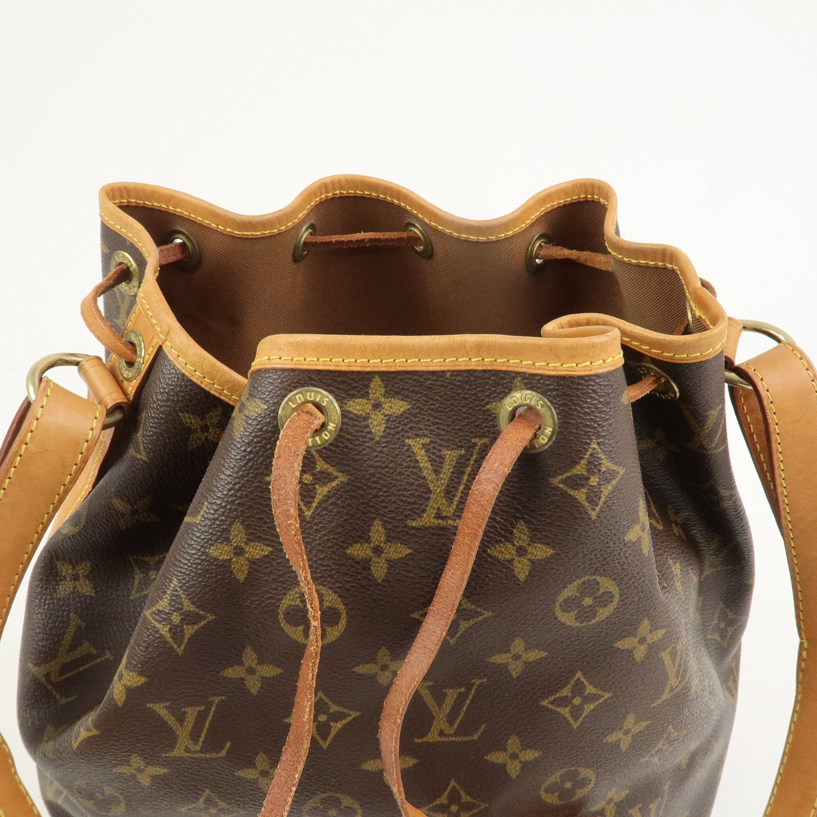Louis Vuitton Monogram Petit Noe Shoulder Bag Brown M42226