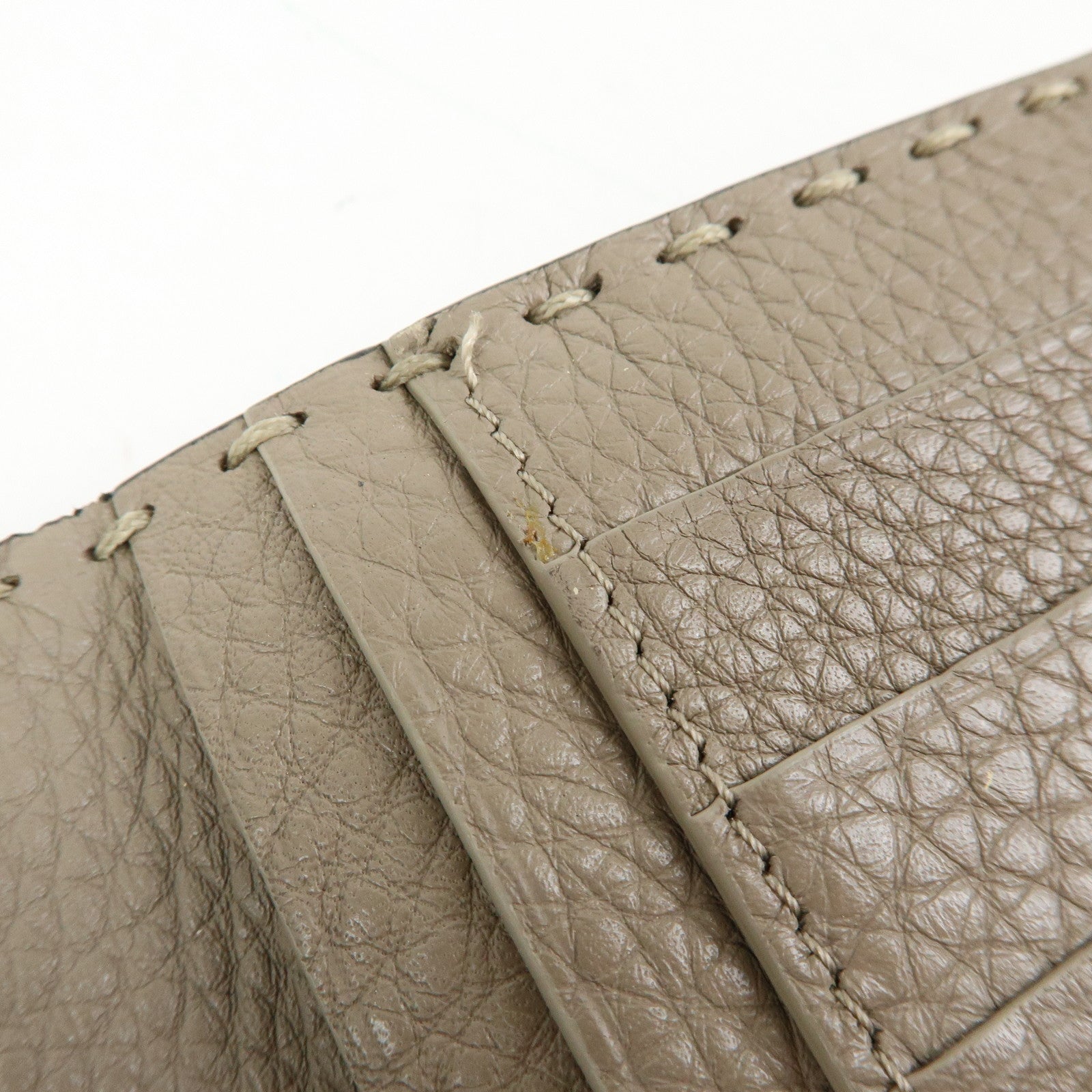 FENDI Seleria Peekaboo Leather Continental Wallet Grey 8M0308