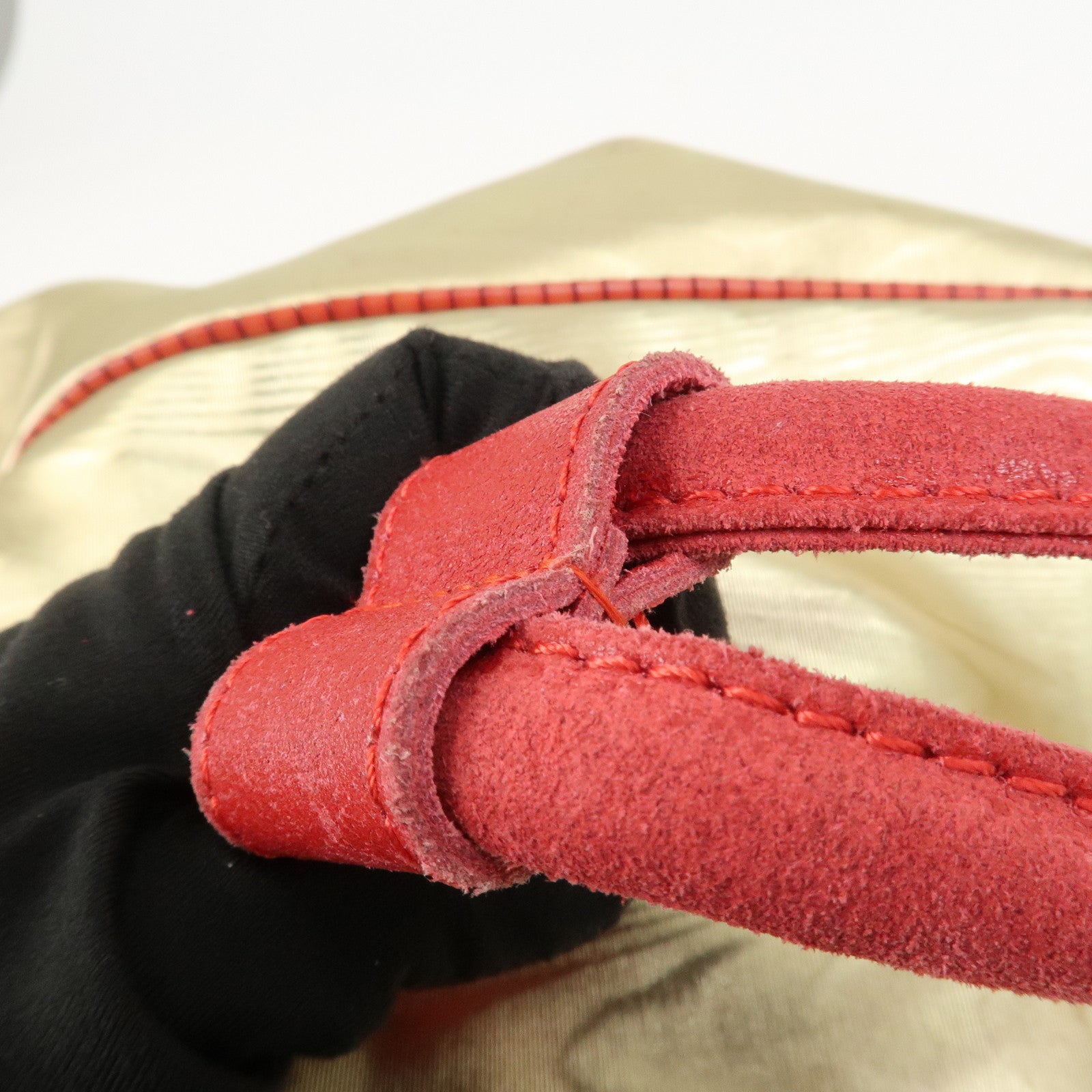 LOEWE Anagram PVC Leather Backpack Shoulder Bag Gold