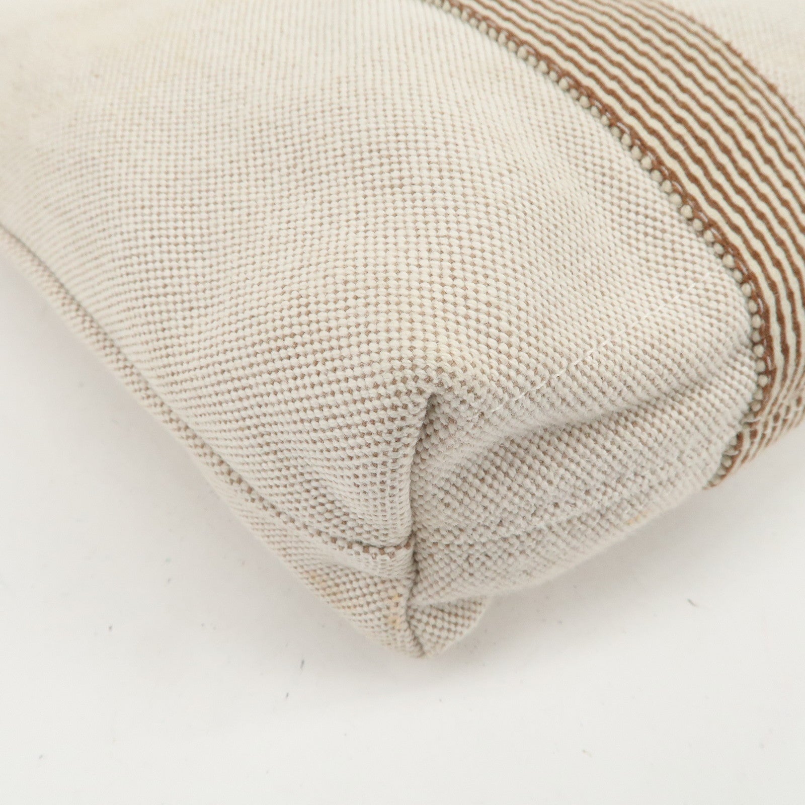 HERMES New Fourre Tout Toile Ash Tote Bag Hand Bag Beige