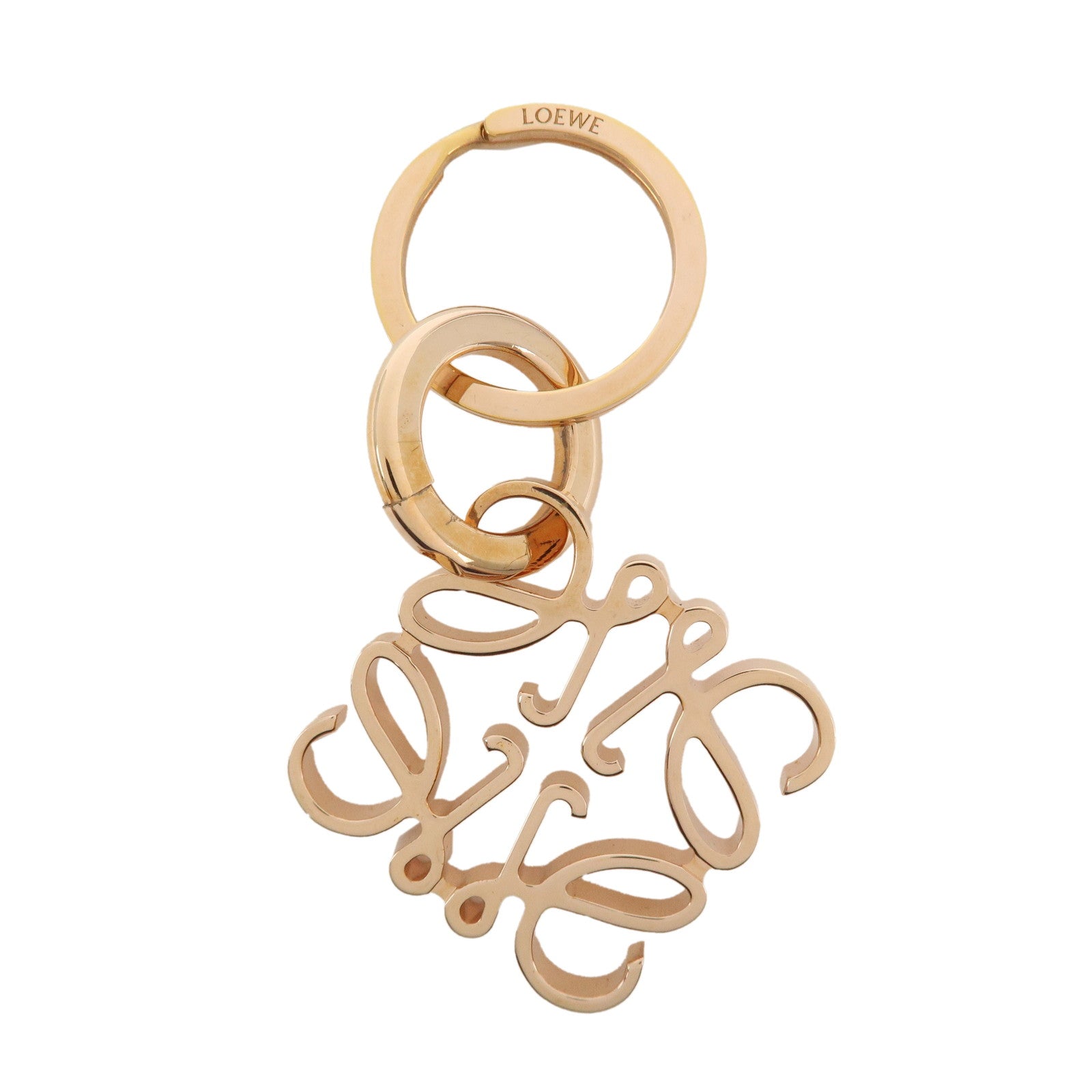 LOEW Anagram Metal Bag Charm Key Chain Gold