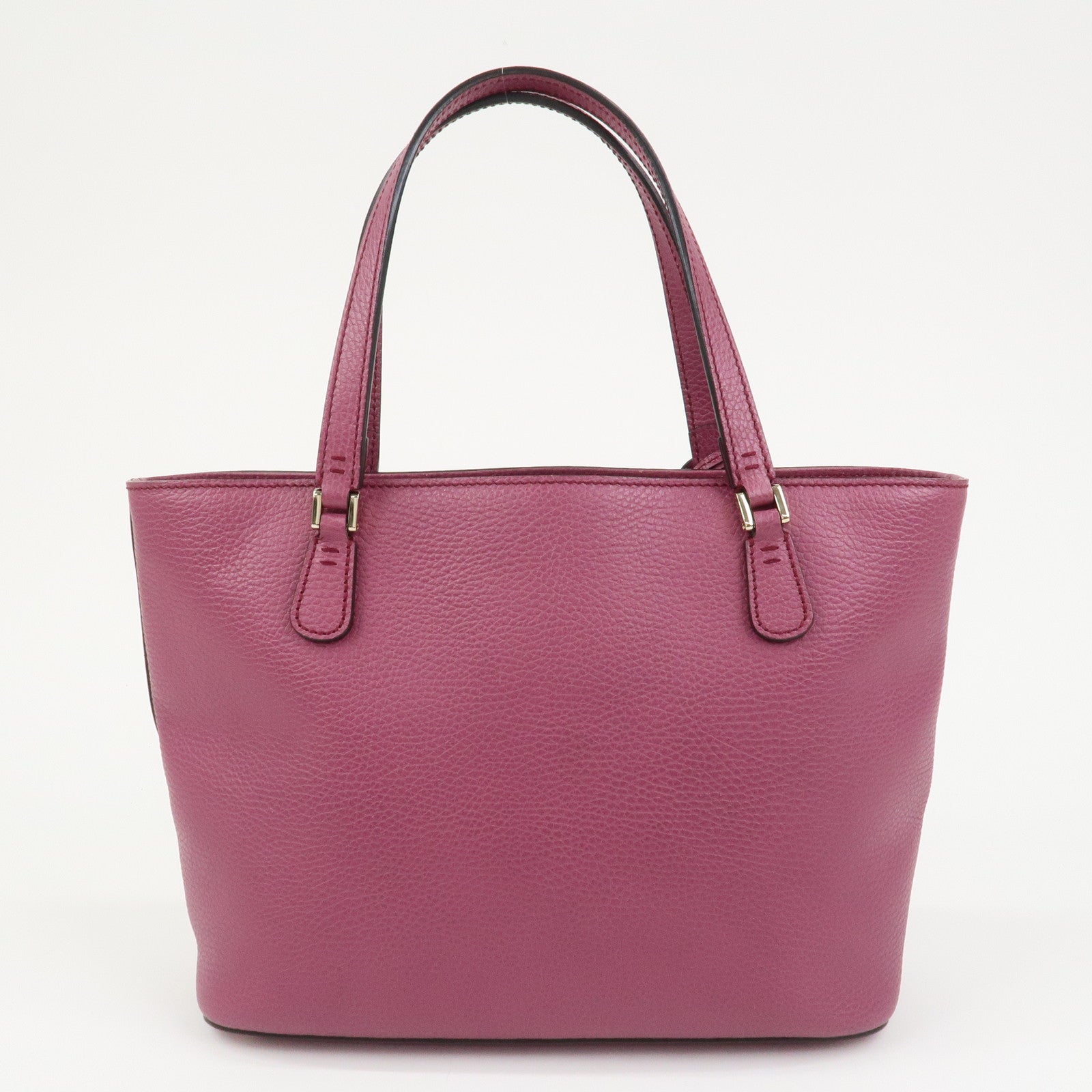 GUCCI Interlocking G Leather Tote Bag Shoulder Bag Purple 388561