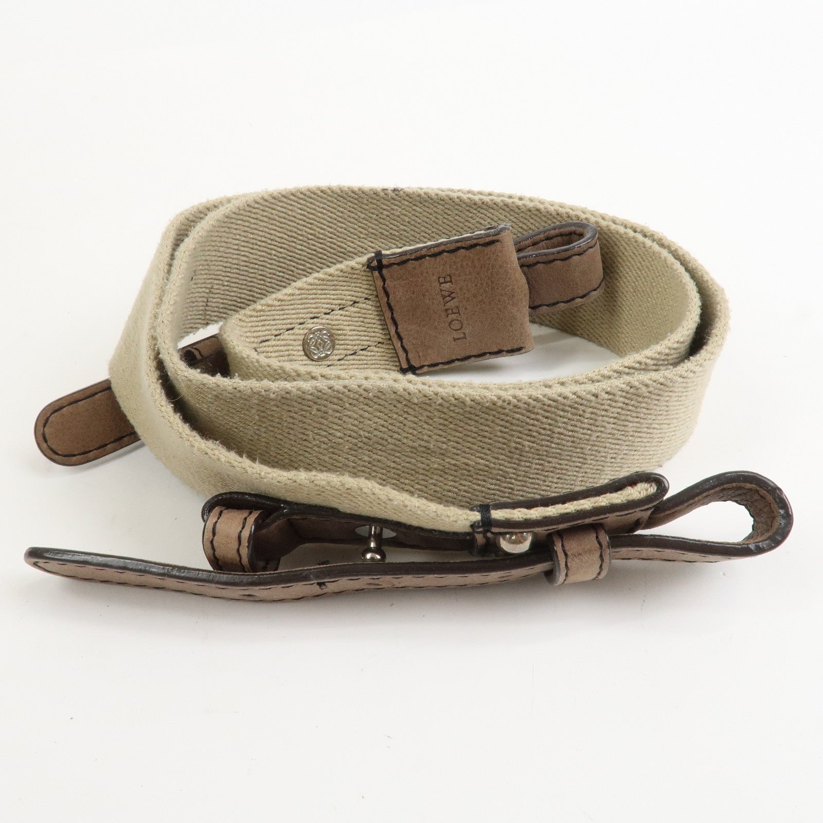 LOEWE Anagram Bolso Leather 2Way Bag Shoulder Bag Light Brown