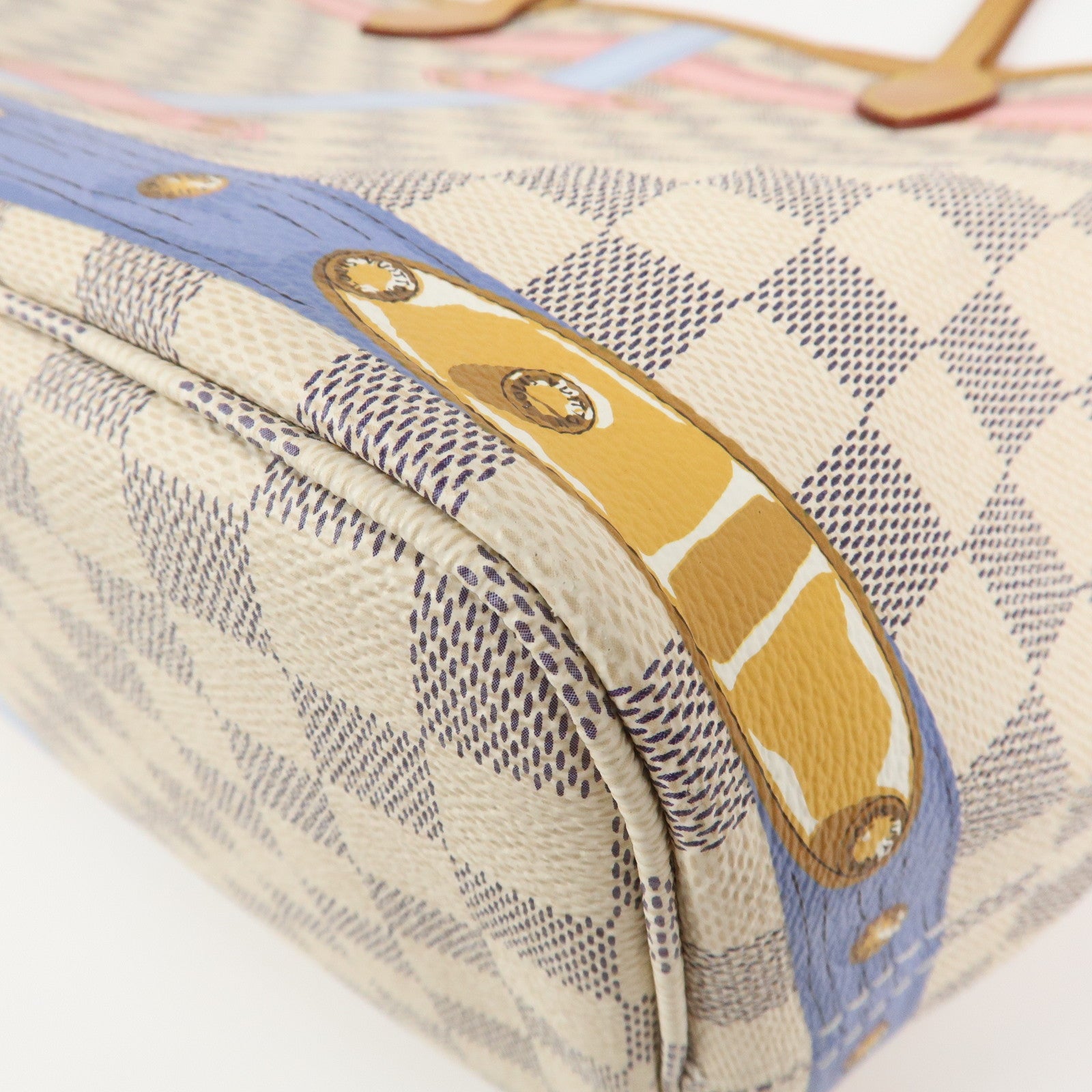 Louis Vuitton Damier Azur Neverfull MM Summer Trunk Tote Bag N41065