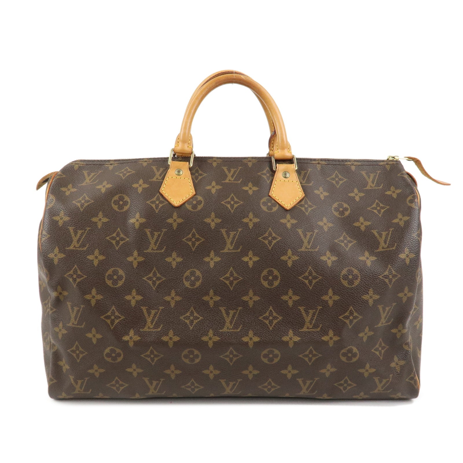 Louis Vuitton Monogram Speedy 40 Hand Bag Boston Bag Brown M41522