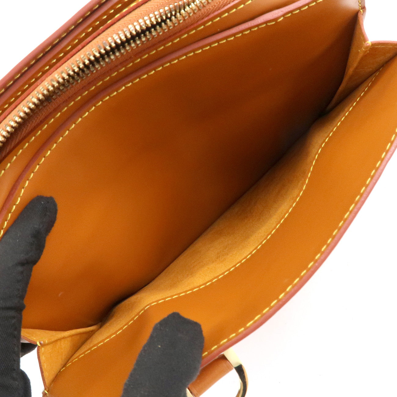 Louis Vuitton Epi Pont Neuf Hand Bag Zipang Gold M52058 Used