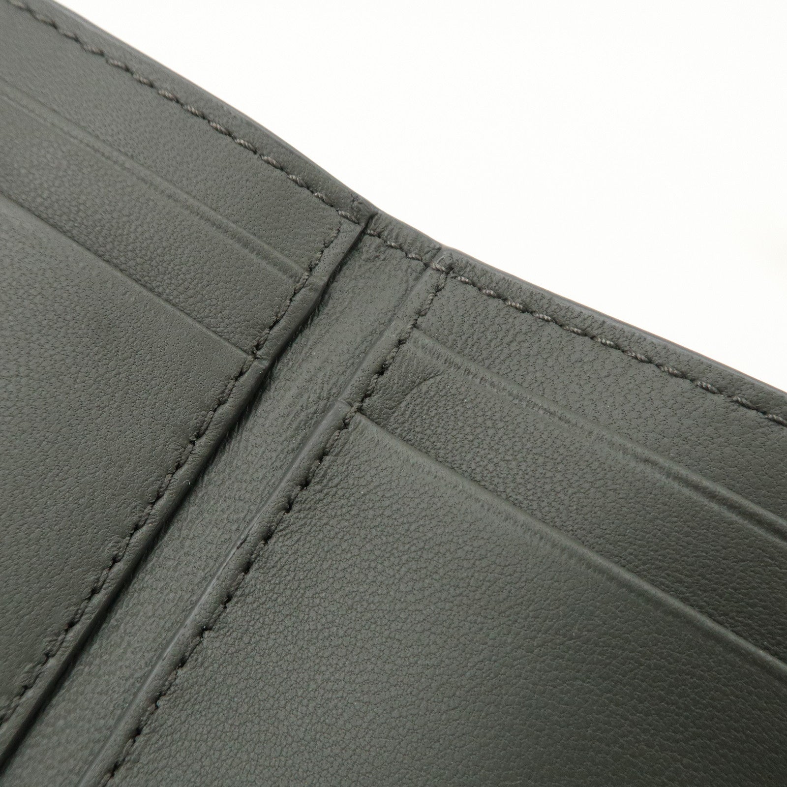 Bottega Veneta  Intrecciato Leather Tri-fold Compact Wallet Black