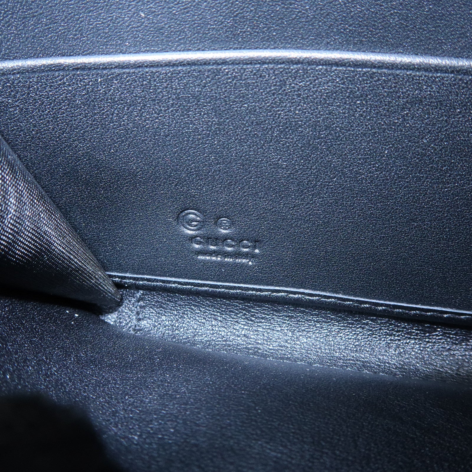 GUCCI Microguccissima Leather Zippy Long Wallet Black 449391