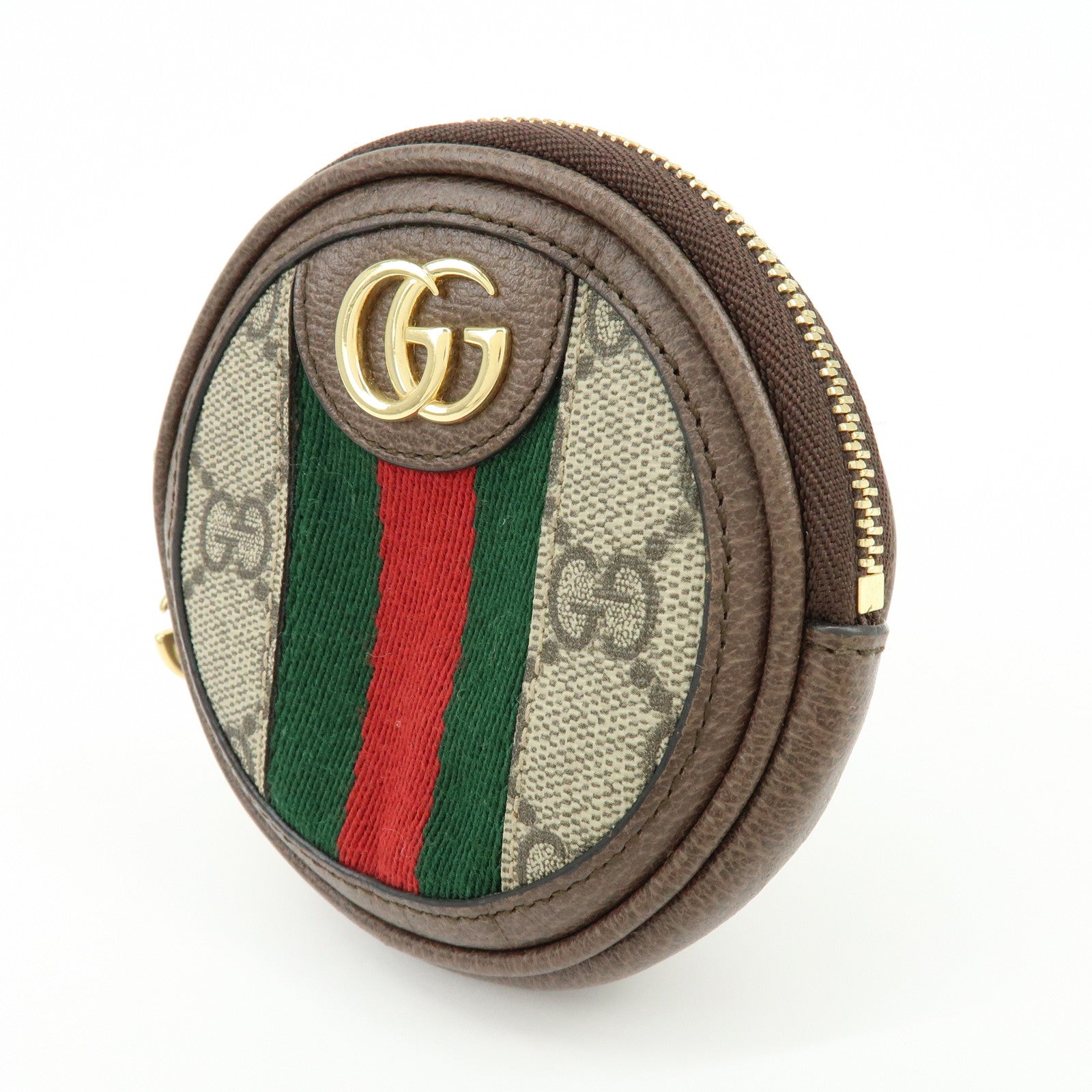 GUCCI Ophidia Sherry GG Supreme Leather Key Case Coin Case 574840