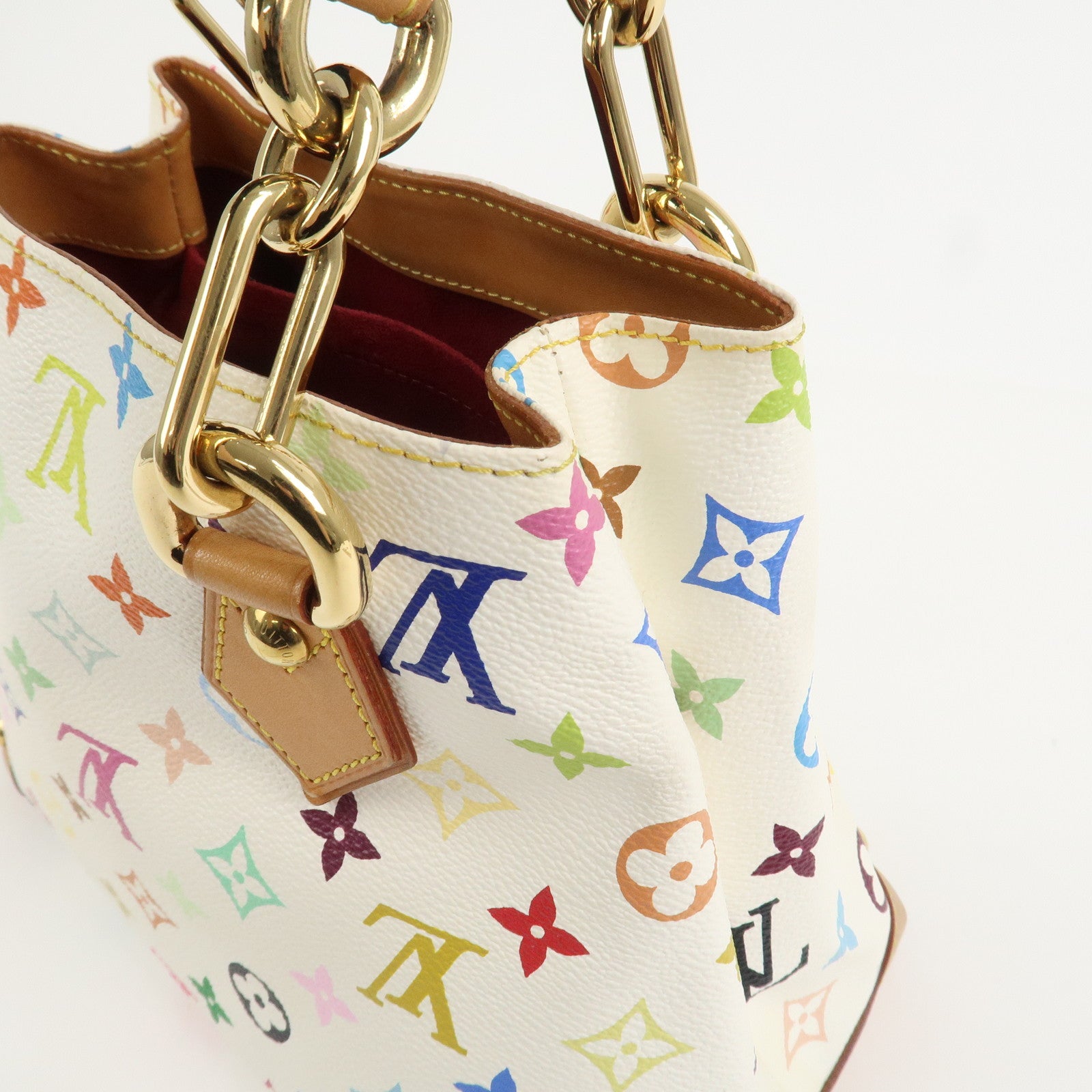 Louis Vuitton Monogram Multicolor Audra Hand Bag Blanc M40047