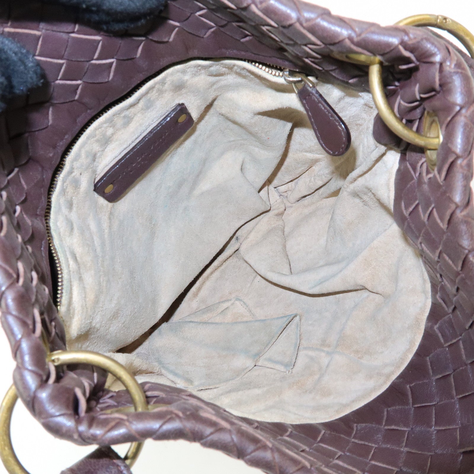 BOTTEGA VENETA Intrecciato Leather Shoulder Bag Brown 179330