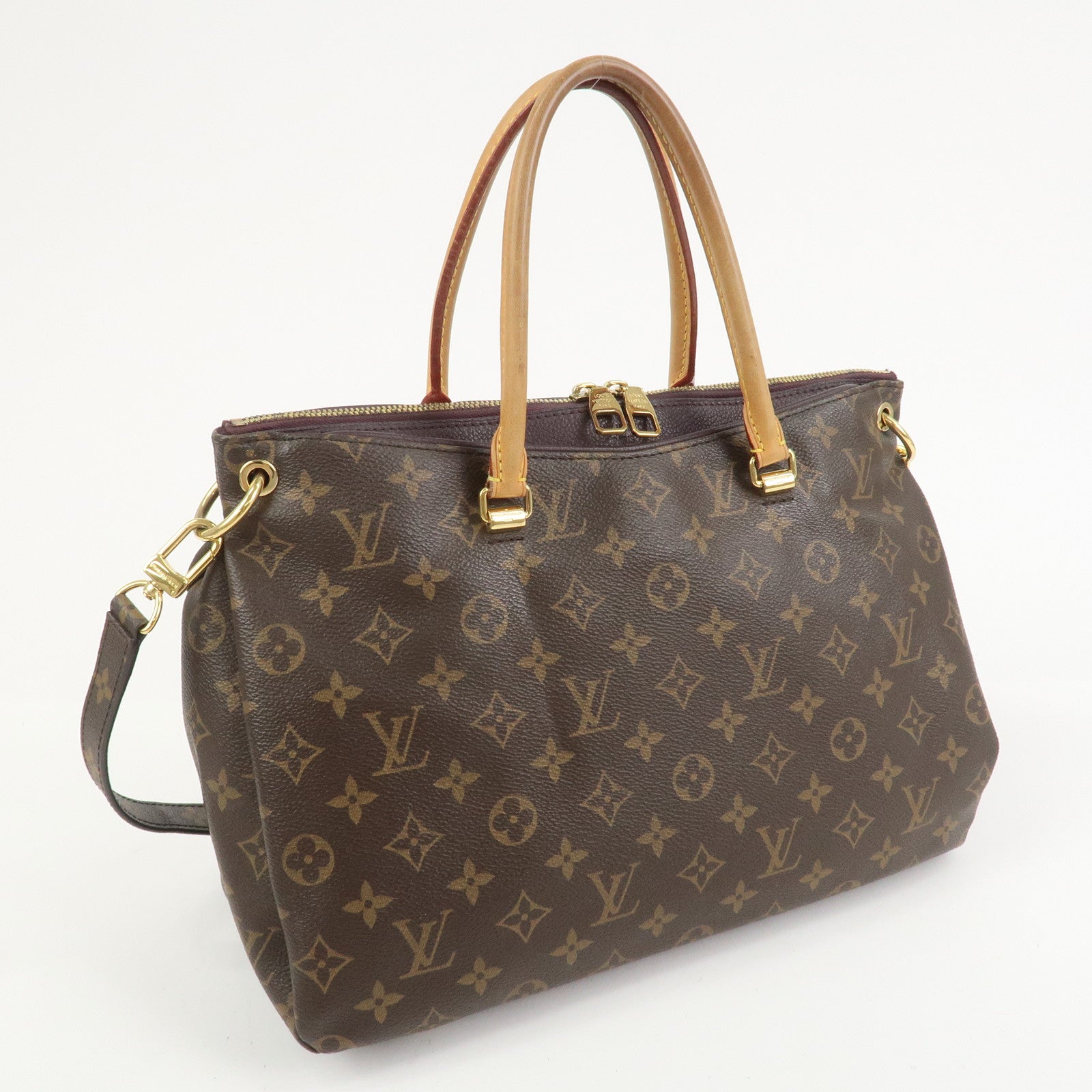 Louis Vuitton Monogram Pallas 2Way Hand Bag Aurore M40906