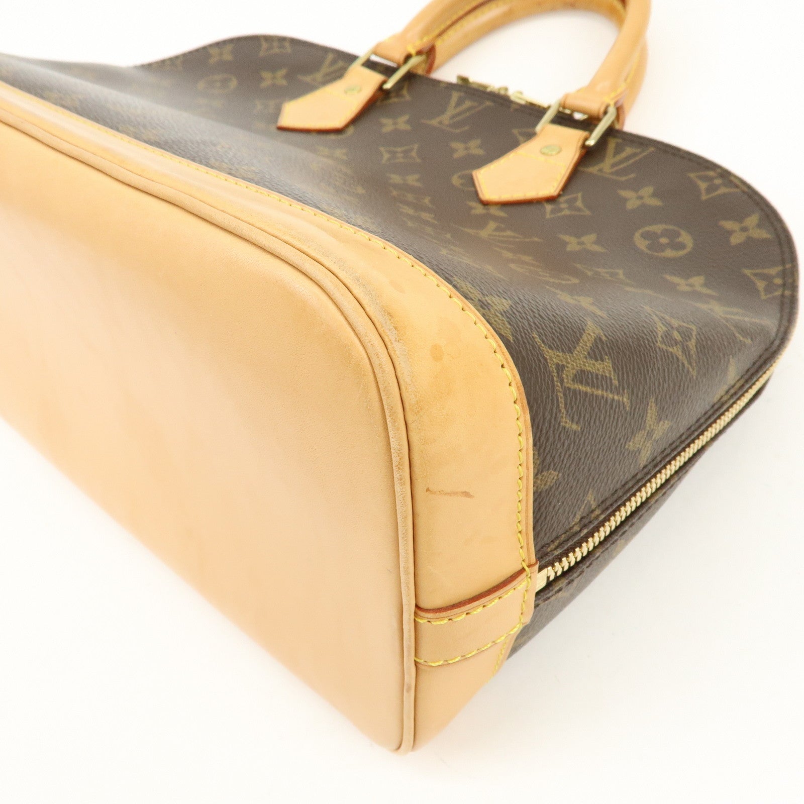 Louis Vuitton Monogram Alma Hand Bag Brown M51130