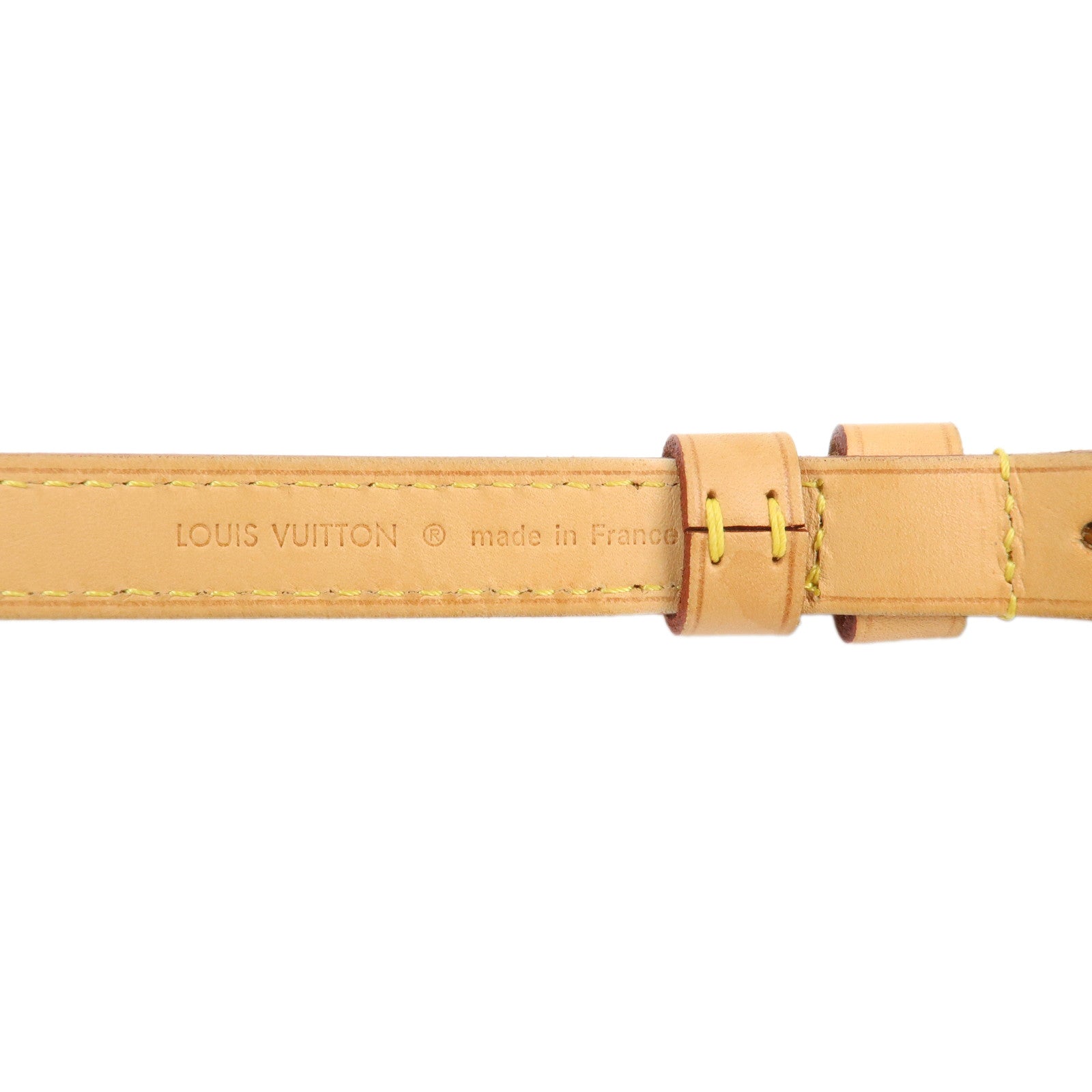 Louis Vuitton Leather Shoulder Strap 120cm 1.6cm Adjustable Natural J52312