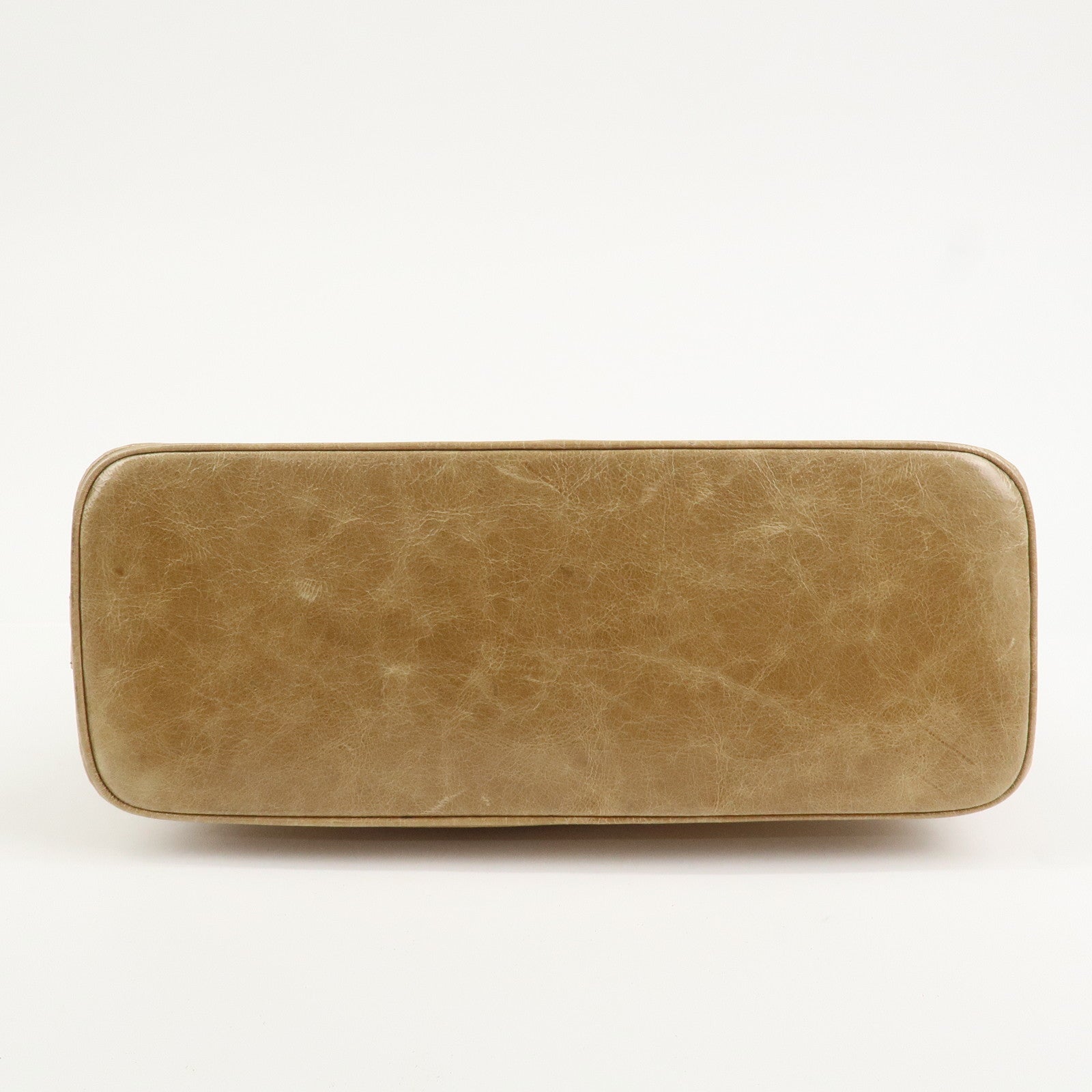 CELINE Macadam Patent Leather Shoulder Bag Tote Bag Light Brown