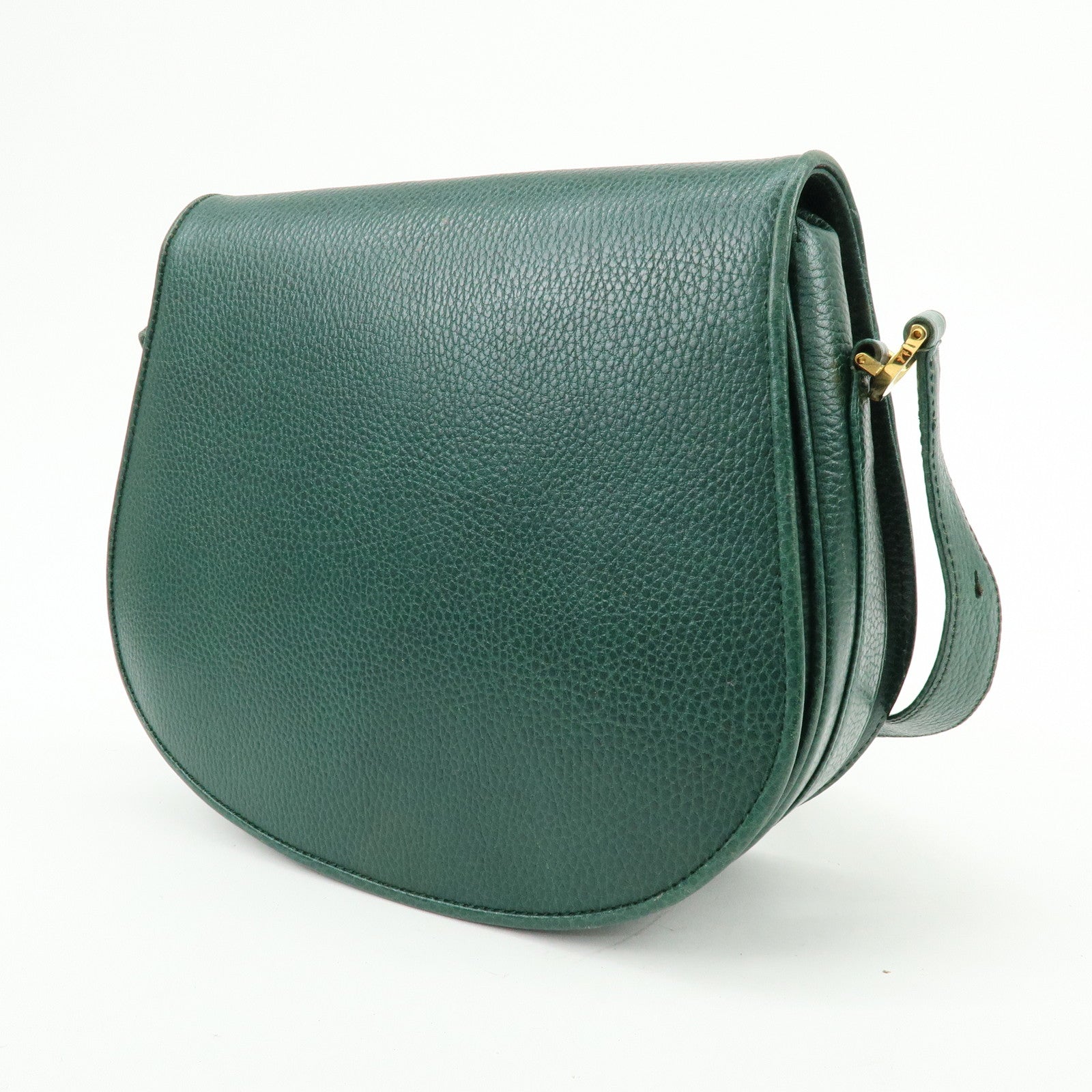 Cartier Must de Cartier Leather Flap Shoulder Bag Green