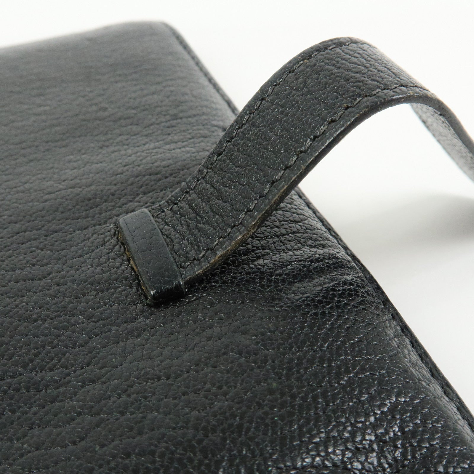 HERMES Bﾃｩarn Classic Chevre Long Wallet □I Stamped Black