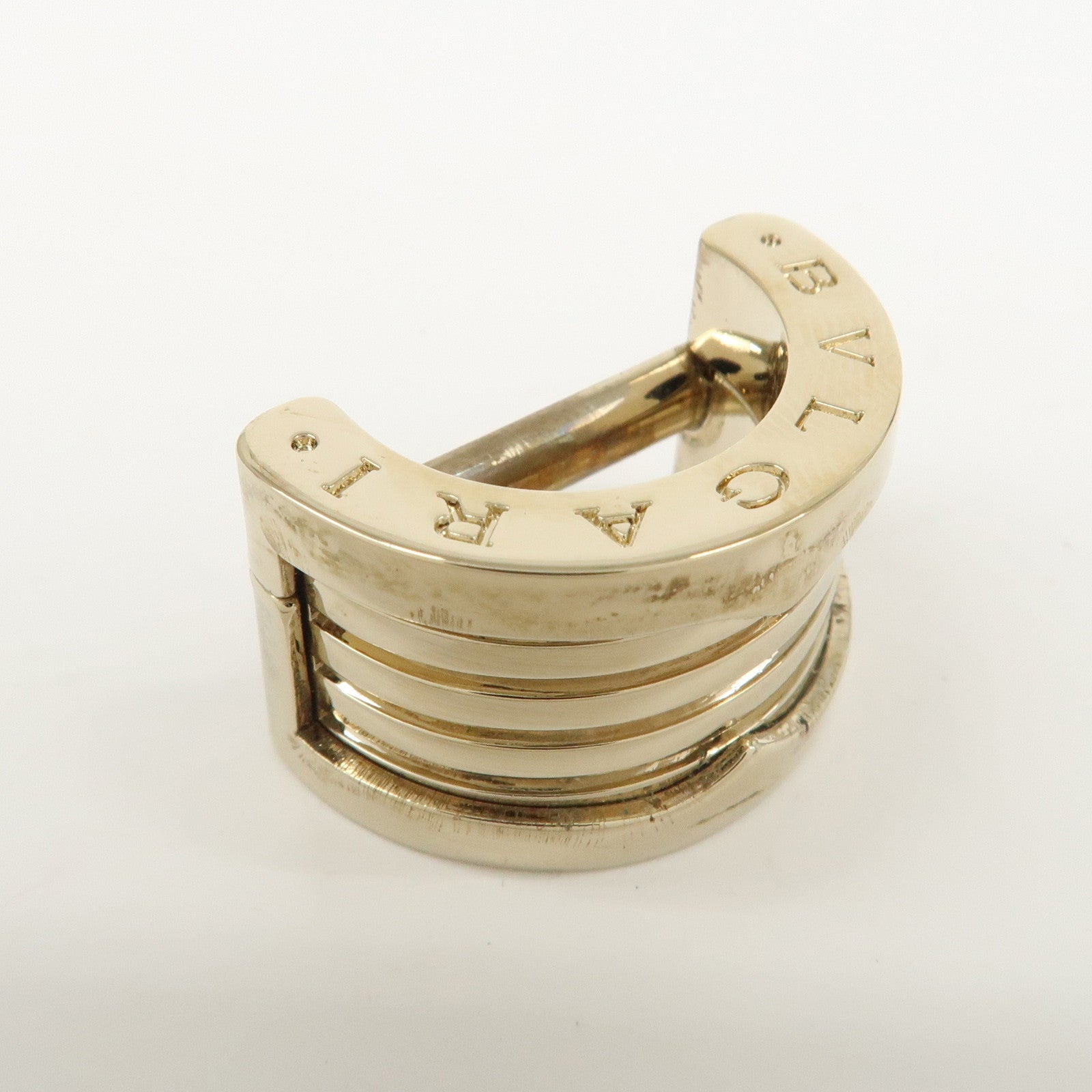 BVLGARI B-zero 1 Logo Metal Scarf Ring Gold