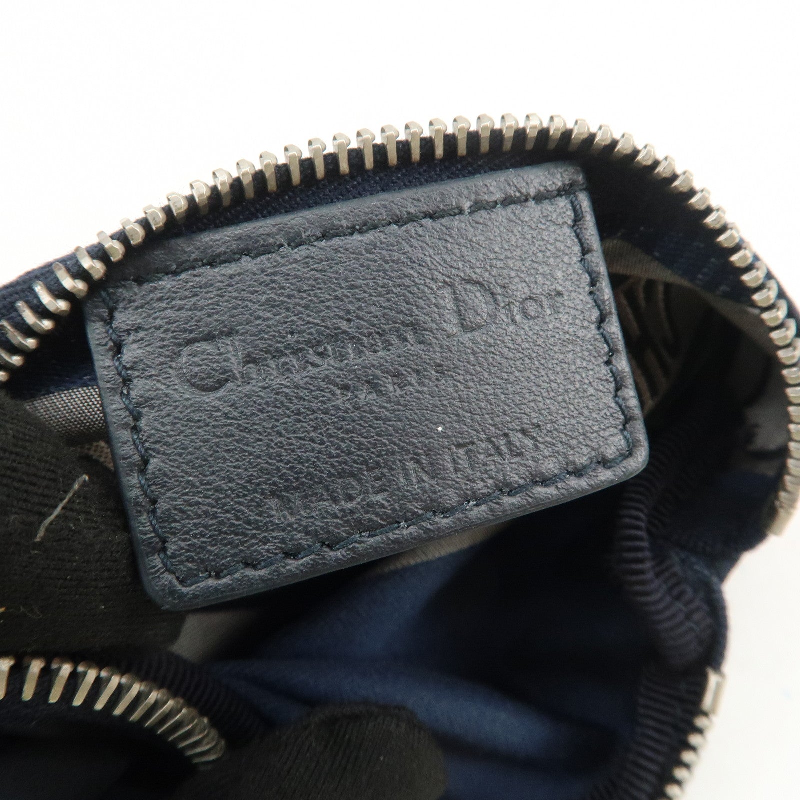 Christian Dior Alps Star Nylon Mini Pouch Navy Silver Red