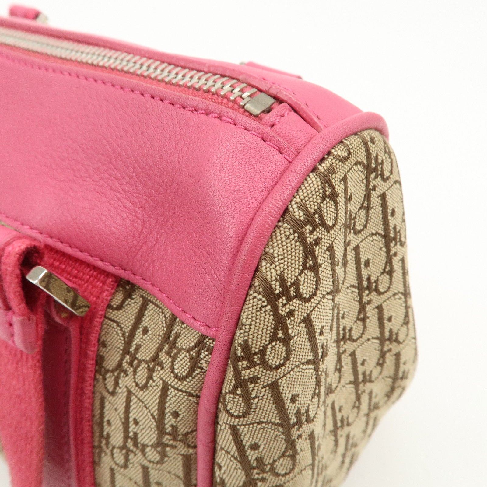 Christian Dior Trotter Street Chic Mini Boston Bag Beige Pink