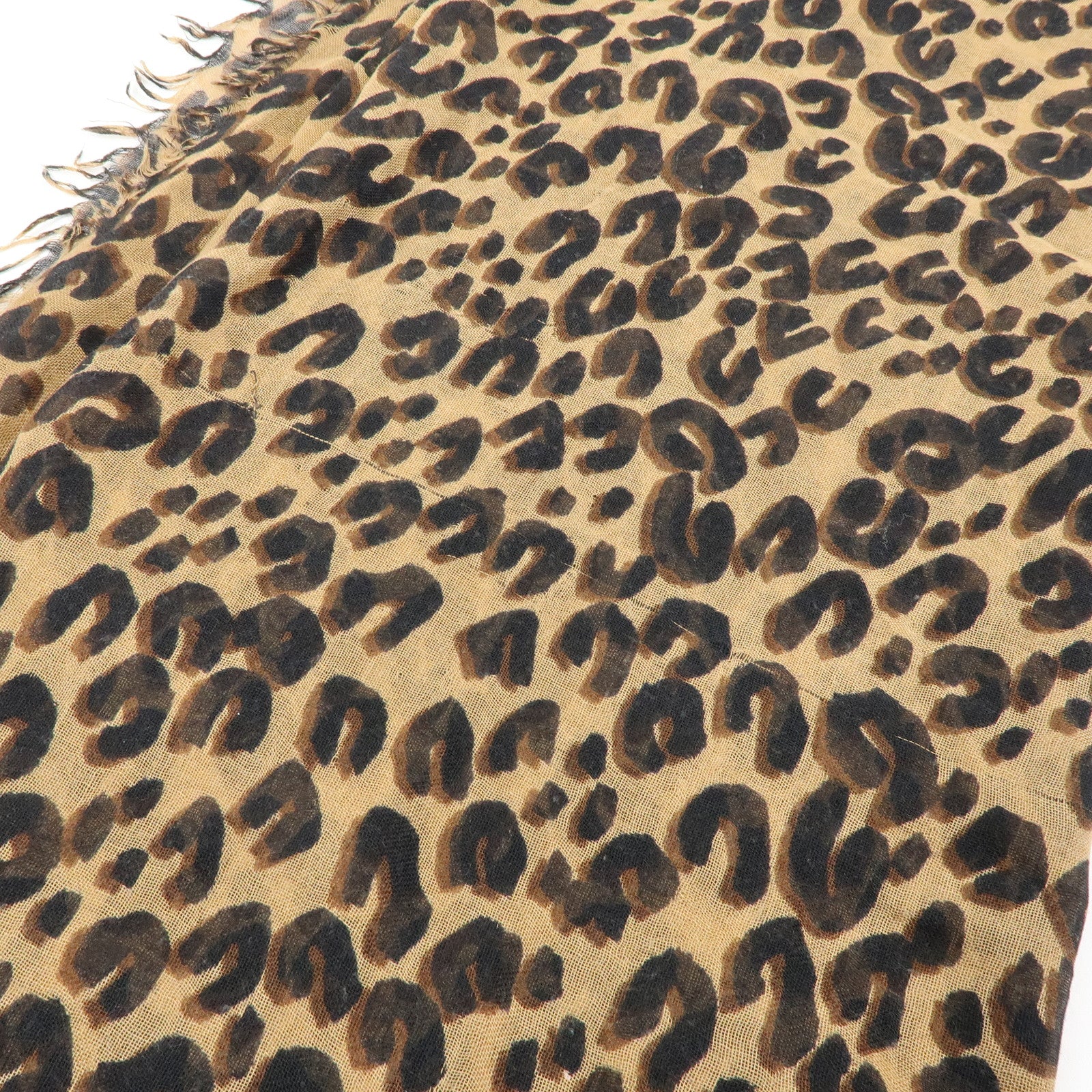 Louis Vuitton Etole Cashmere Silk Scarf Leopard Brown M72215