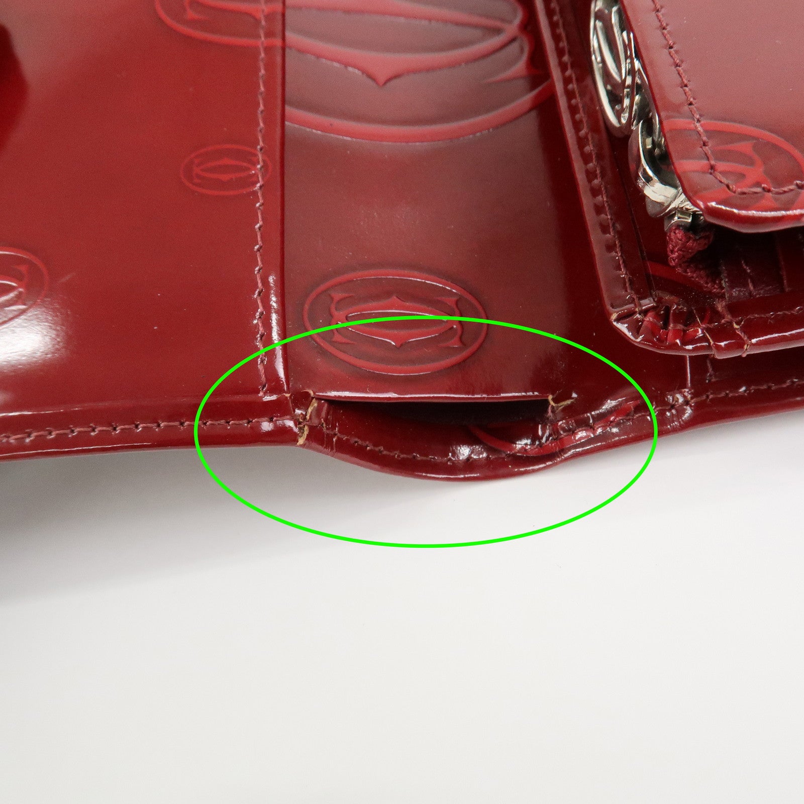 Cartier Happy Birthday Leather Compact Wallet Bordeaux