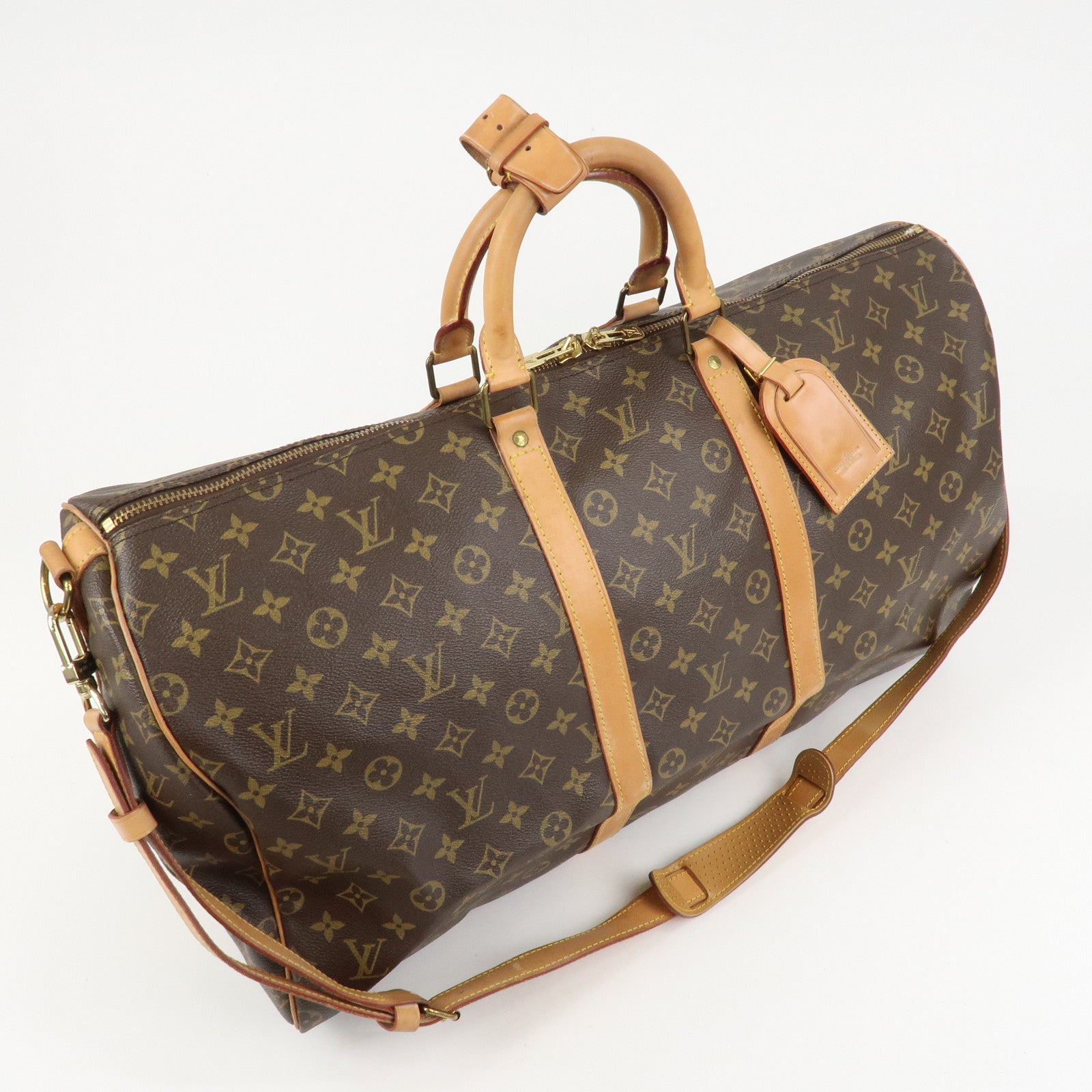 Louis Vuitton Monogram Keep All Bandouliere 55 Boston Bag M41414