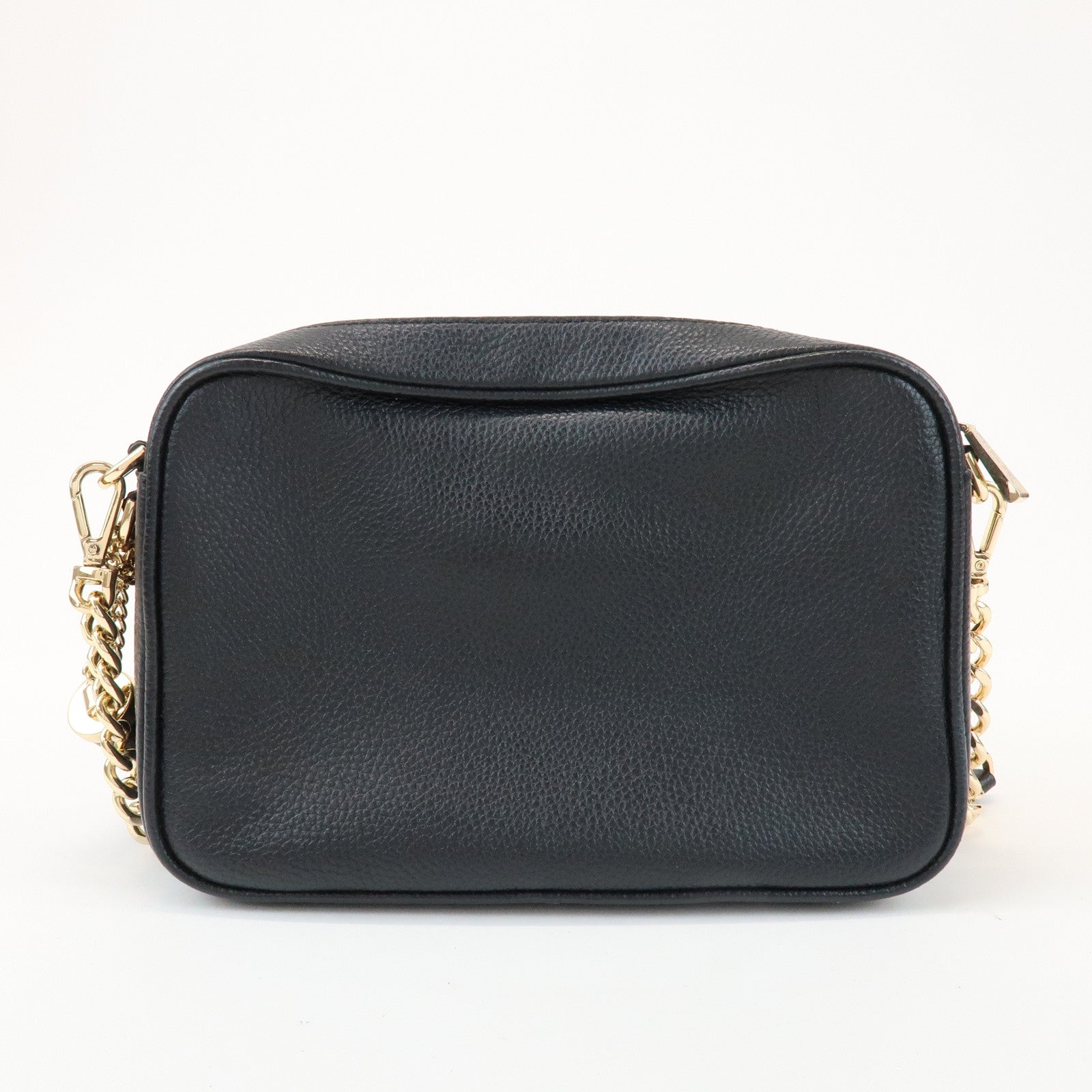 MICHAEL KORS Logo Leather Shoulder Bag Crossbody Bag Black