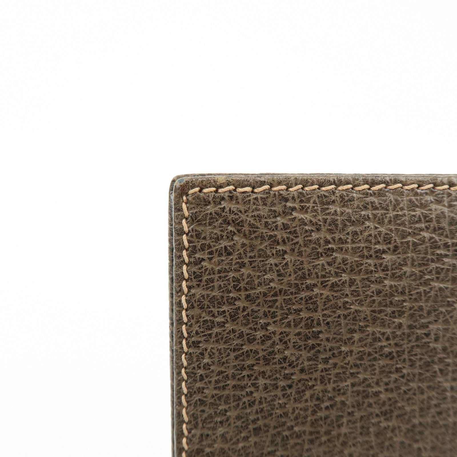 GUCCI Sherry Leather Agenda Cover Planner Cover Passport Case Brown