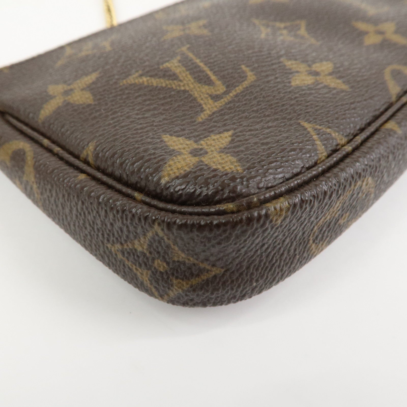 Louis Vuitton Monogram Mini Pochette Accessoires Hand Bag M58009