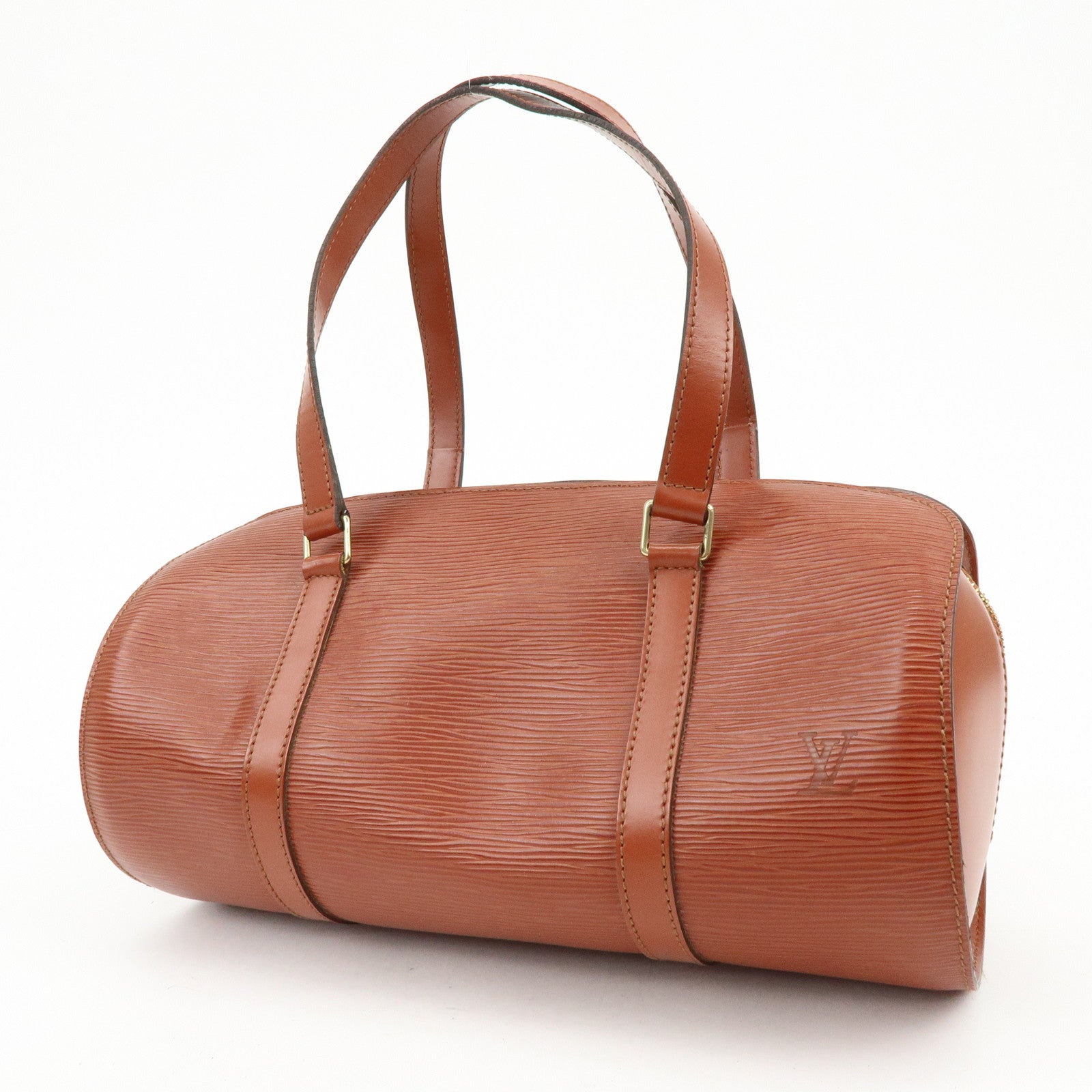 Louis Vuitton Epi Soufflot Leather Hand Bag Kenya Brown M52223