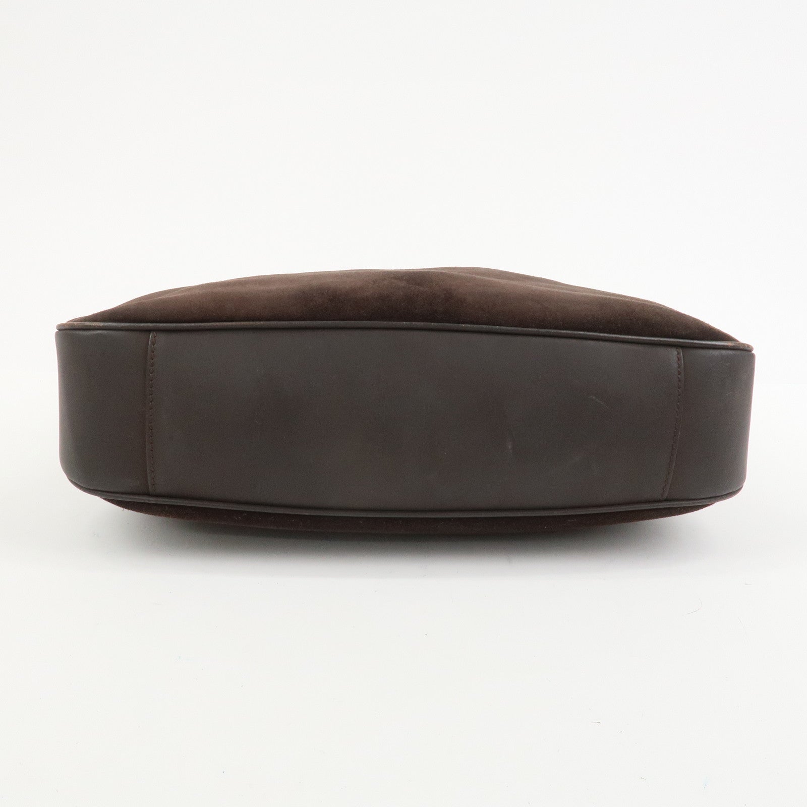 GUCCI Bamboo Suede 2WAY Bag Shoulder Bag Dark Brown 001.3754.1657