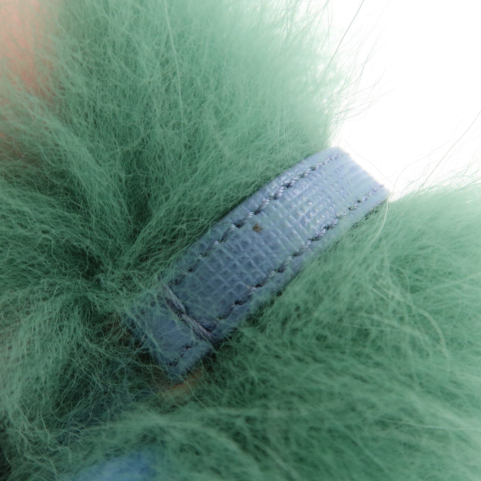 FENDI Pom Pom Fur Charm Key Chain Bag Charm Pink Green Blue 7AR259