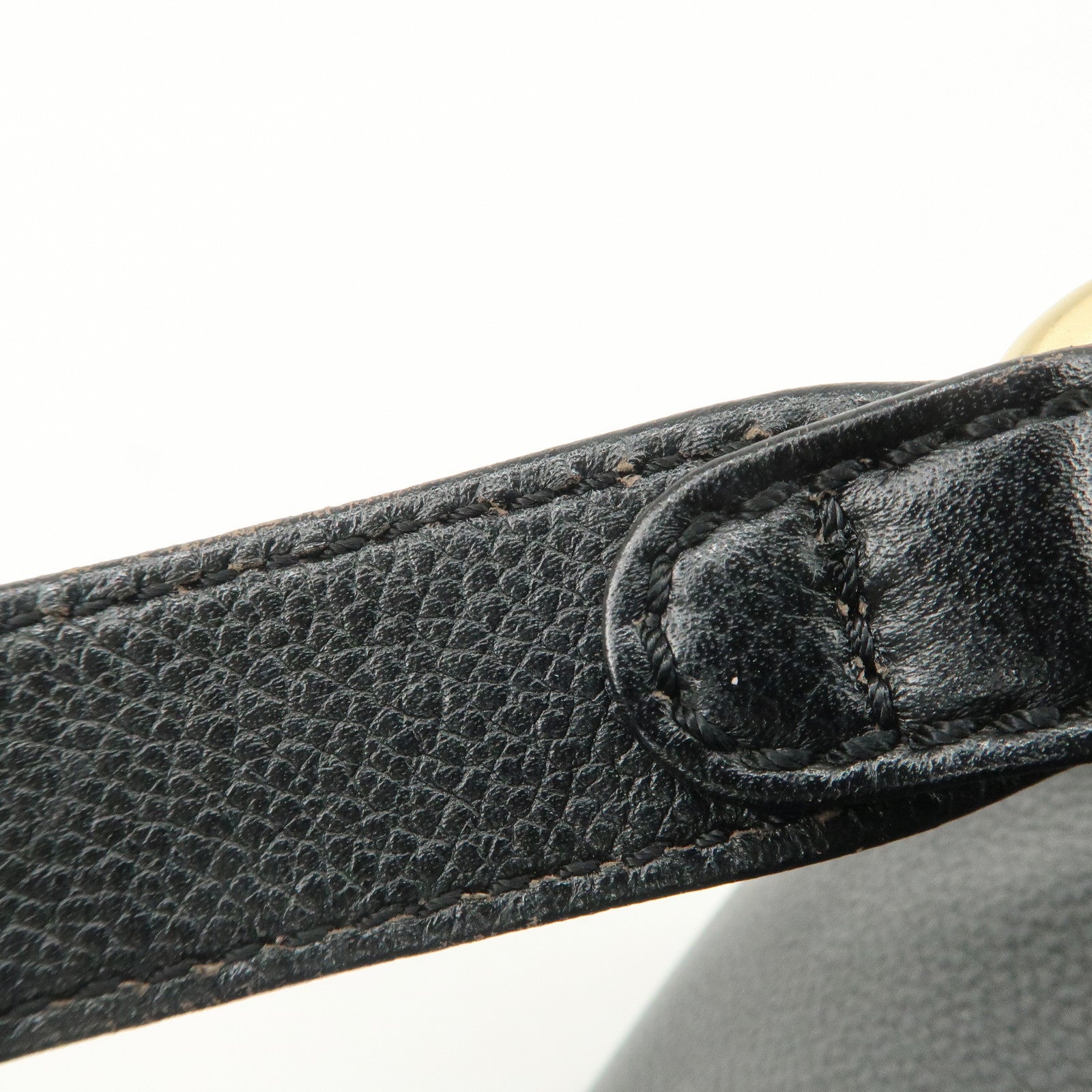 CHANEL COCO Mark Chain Tote Bag Shoulder Bag Black Gold Used