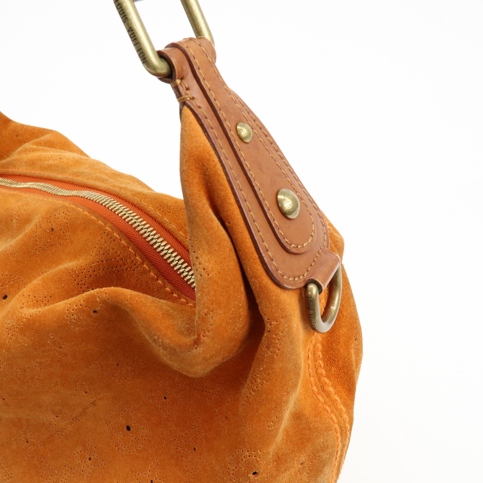 Louis Vuitton Monogram Onata GM Suede Shoulder Bag Orange M95119