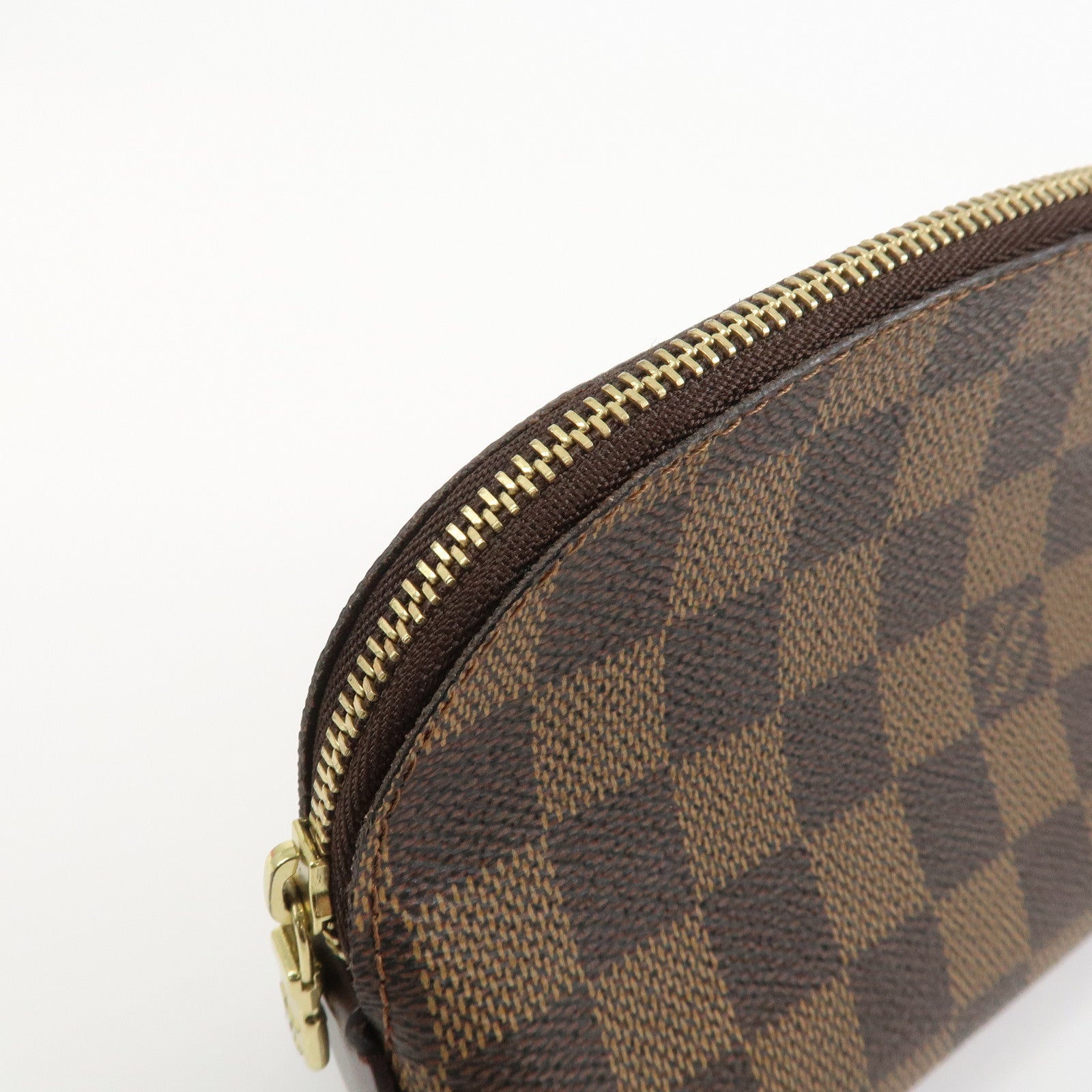 Louis Vuitton Damier Pochette Cosmetic PM Pouch Brown N47516