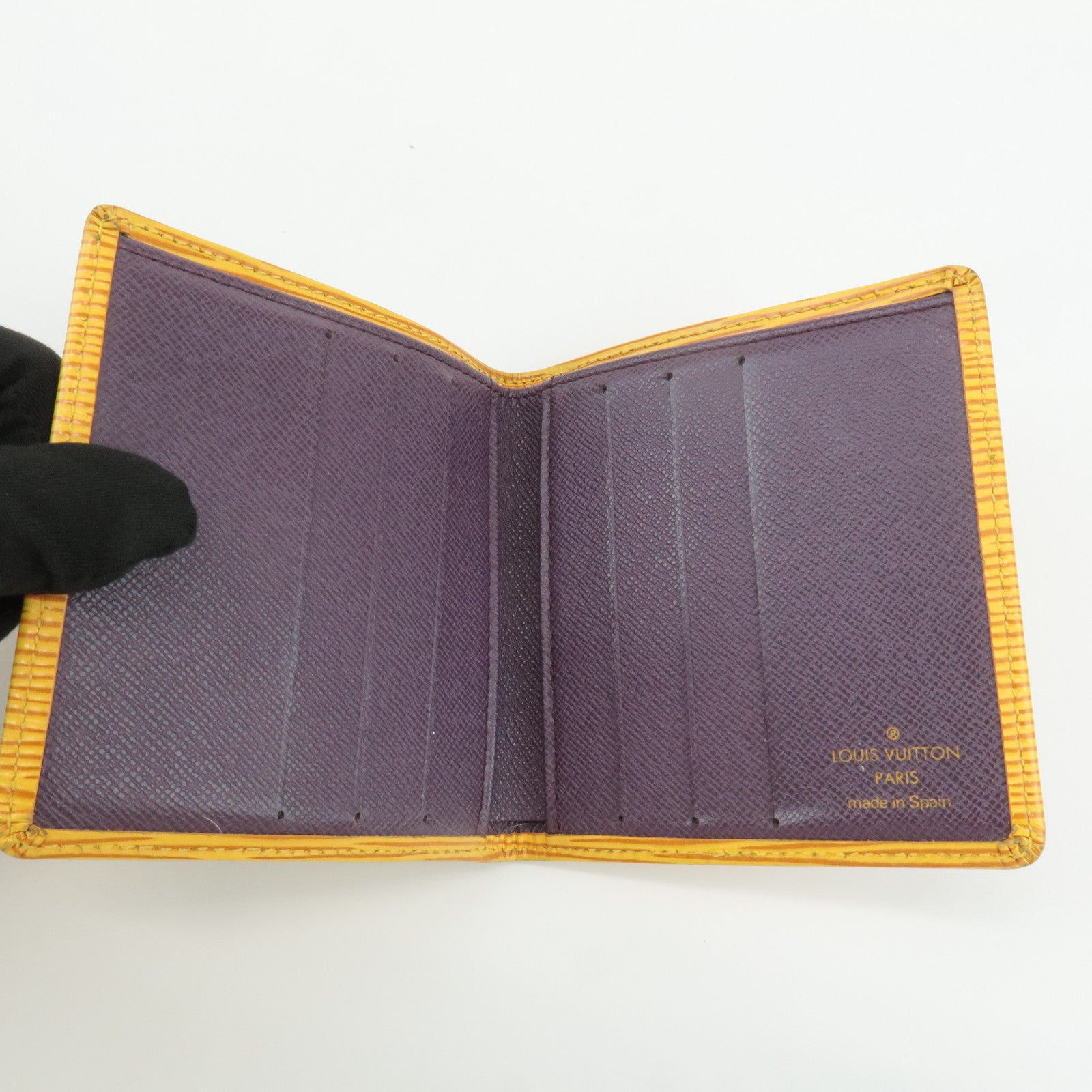Louis Vuitton Set of 3 Epi Leather Wallet Blue Yellow M63319/M63315 Used