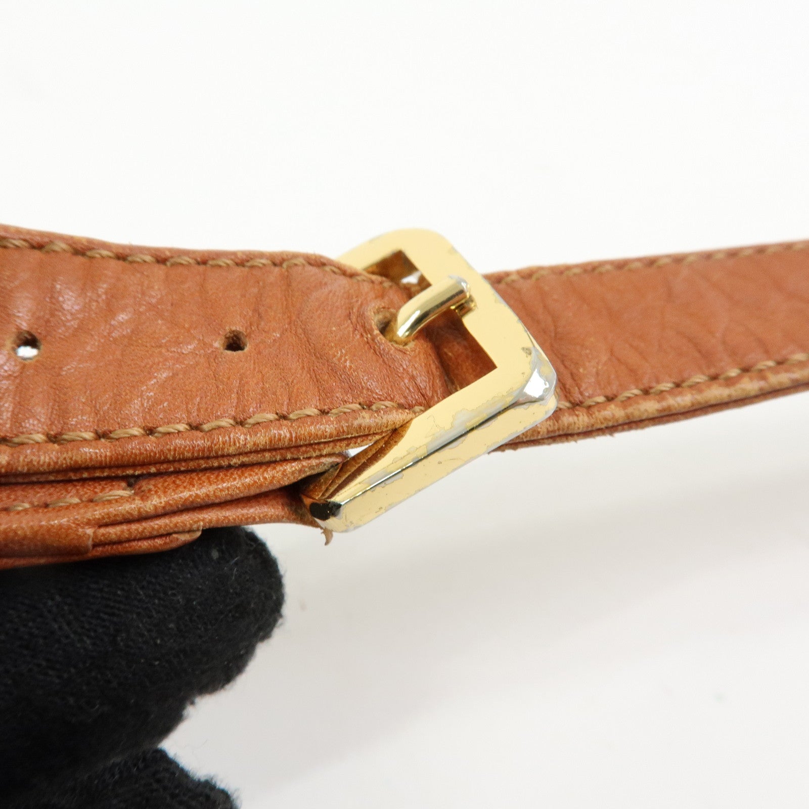 LOEWE Anagram Leather Shoulder Bag Crossbody Bag Brown