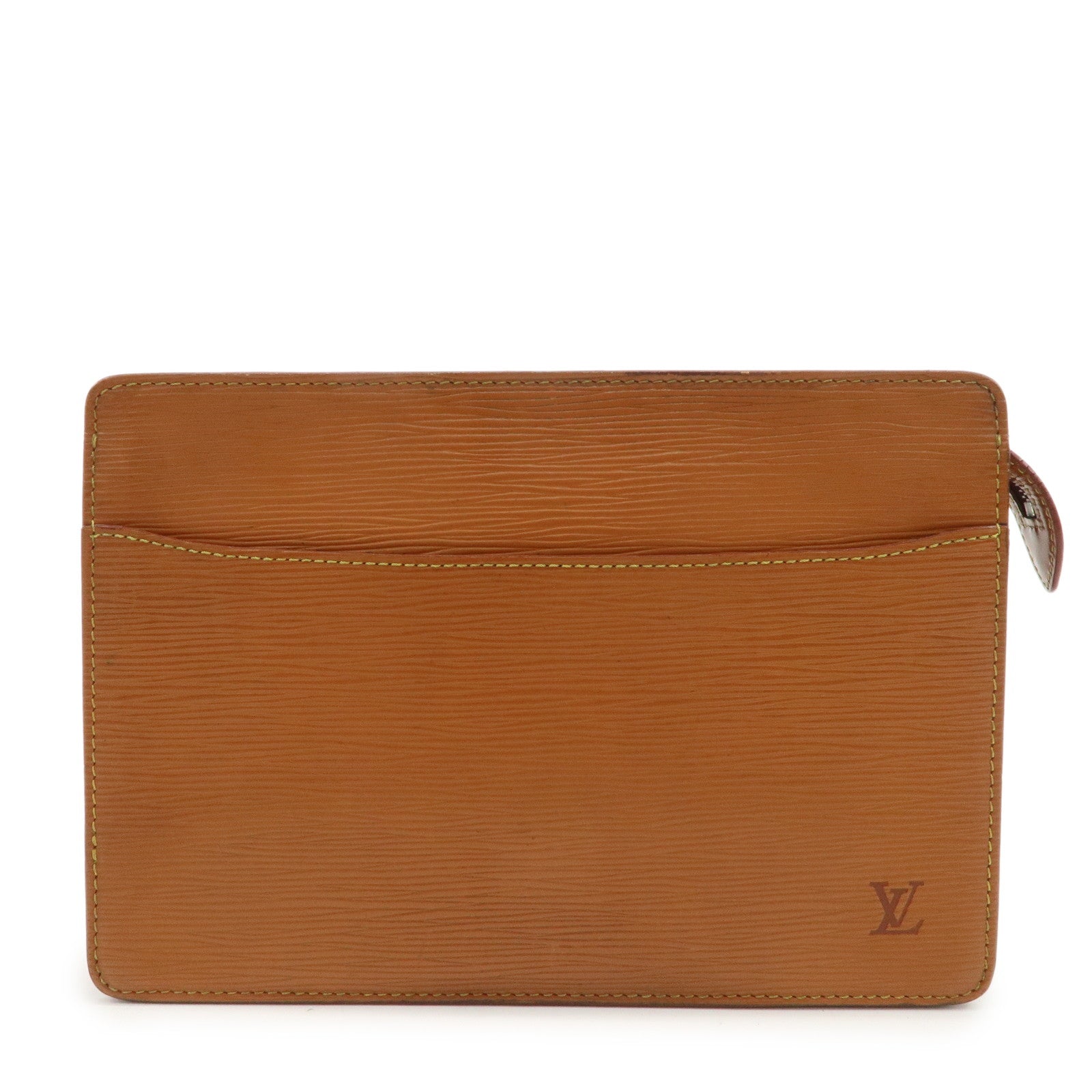 Louis Vuitton Epi Pochette Homme Clutch Bag Zipang Gold M52528