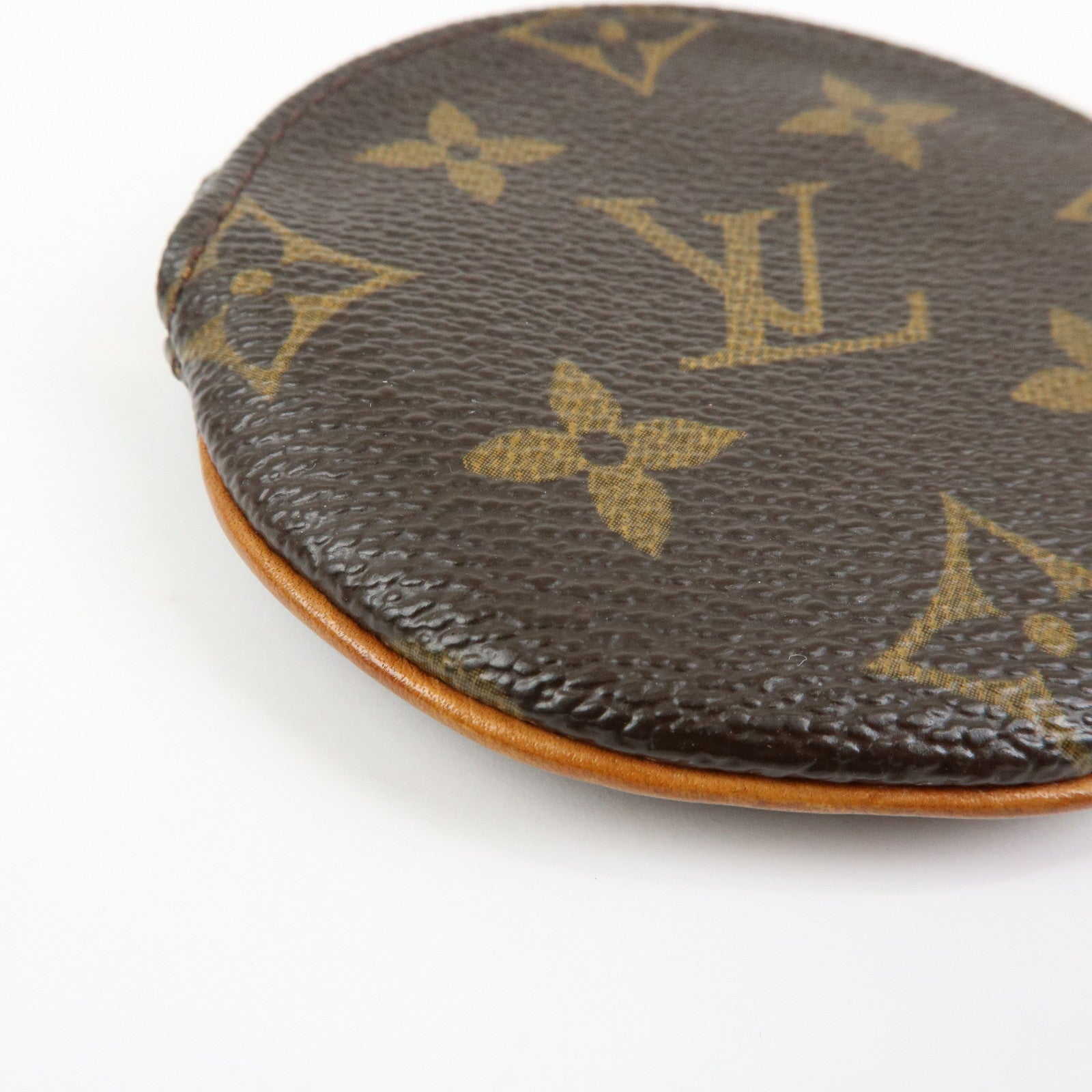 Louis Vuitton Monogram Porte Monnaie Rond Coin Case Brown M61926