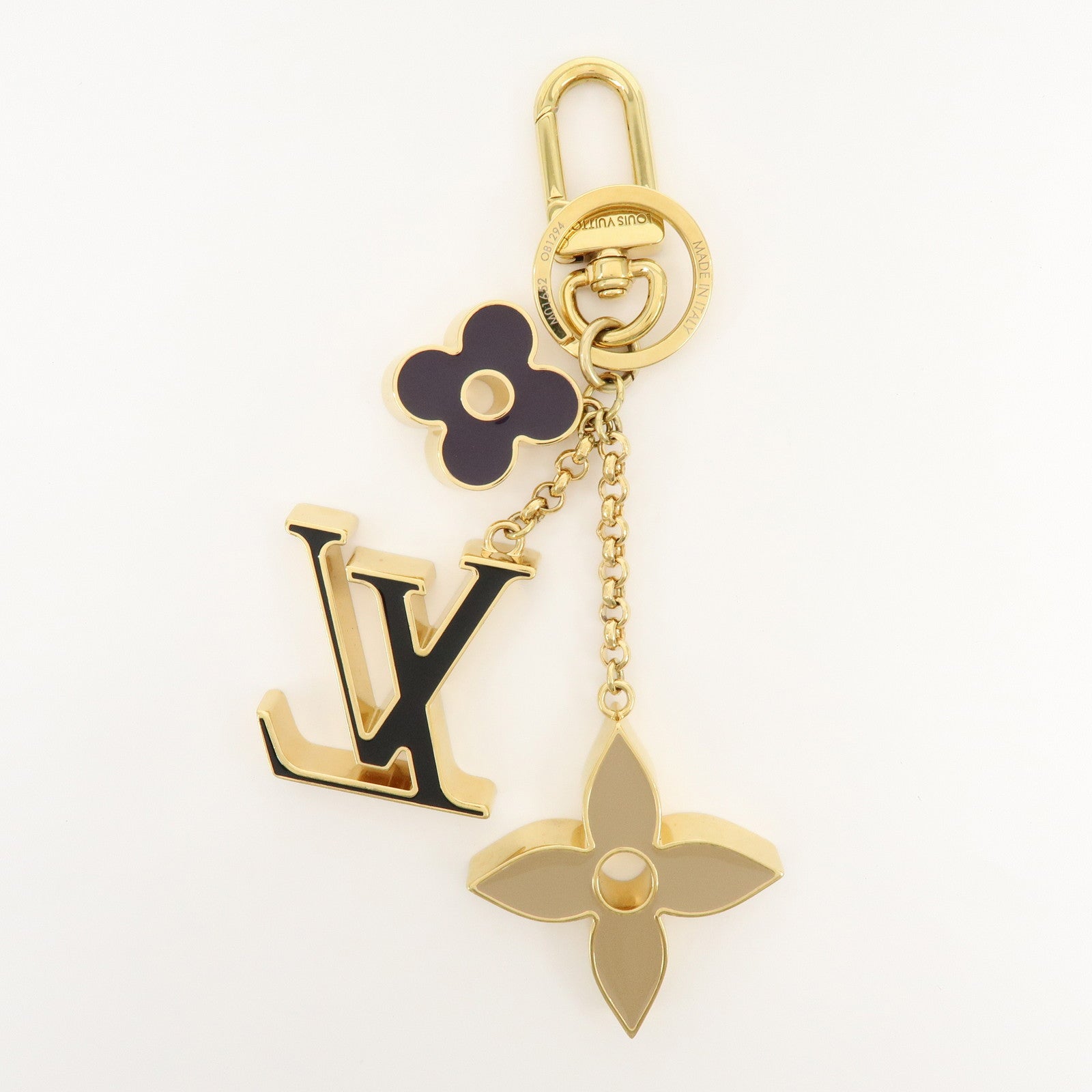 Louis Vuitton Fleur de Monogram Metal Bag Charm Key Charm M01652