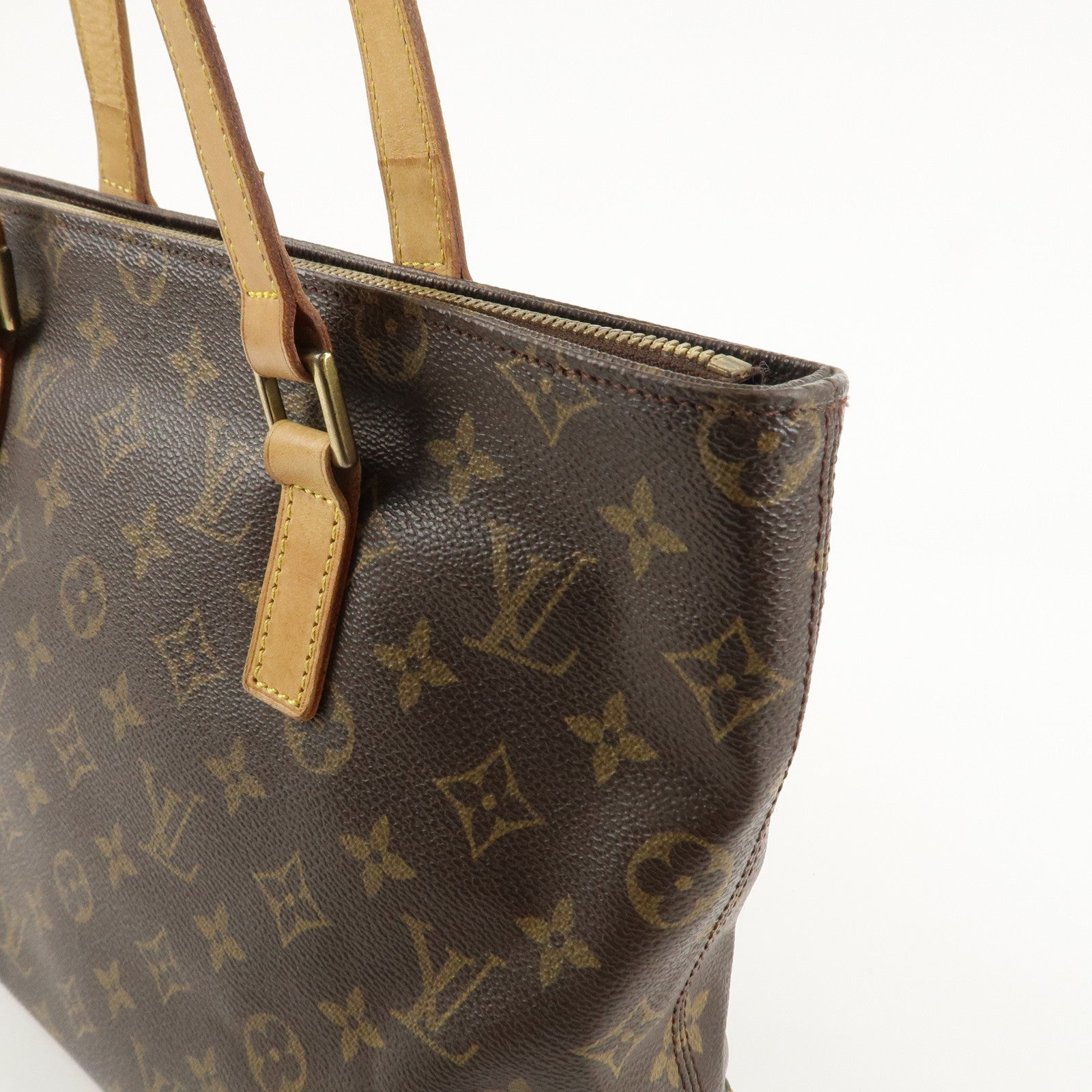 Louis Vuitton Monogram Cabas Piano Tote Bag Hand Bag M51148 Used