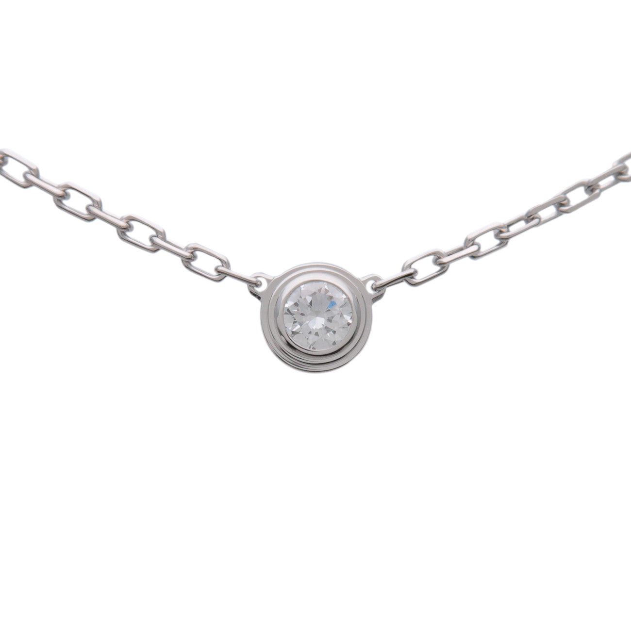Cartier D'amour 1P Diamond Necklace SM K18 750WG WhiteGold B7215900