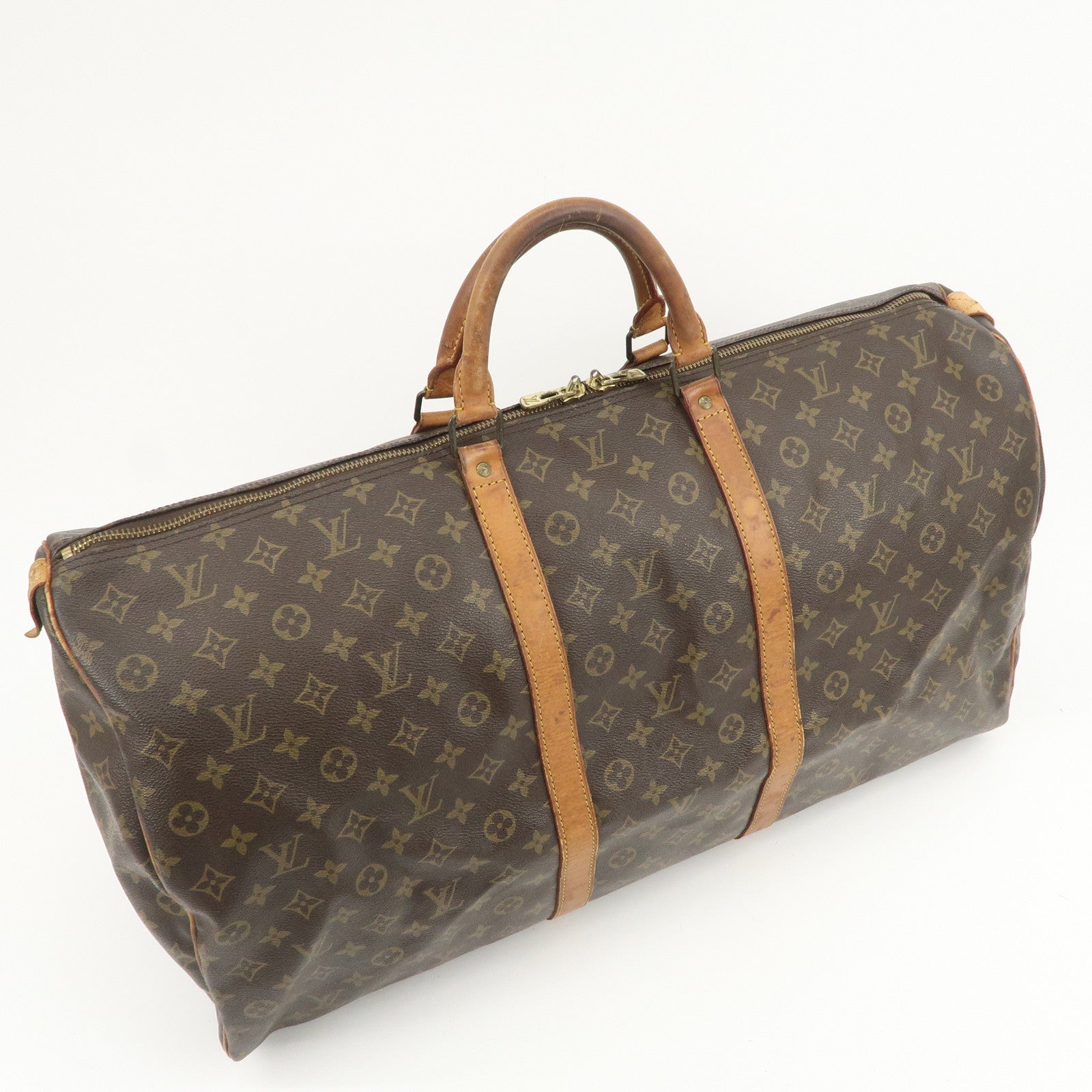 Louis Vuitton Monogram Keep All 60 Boston Bag Brown M41422