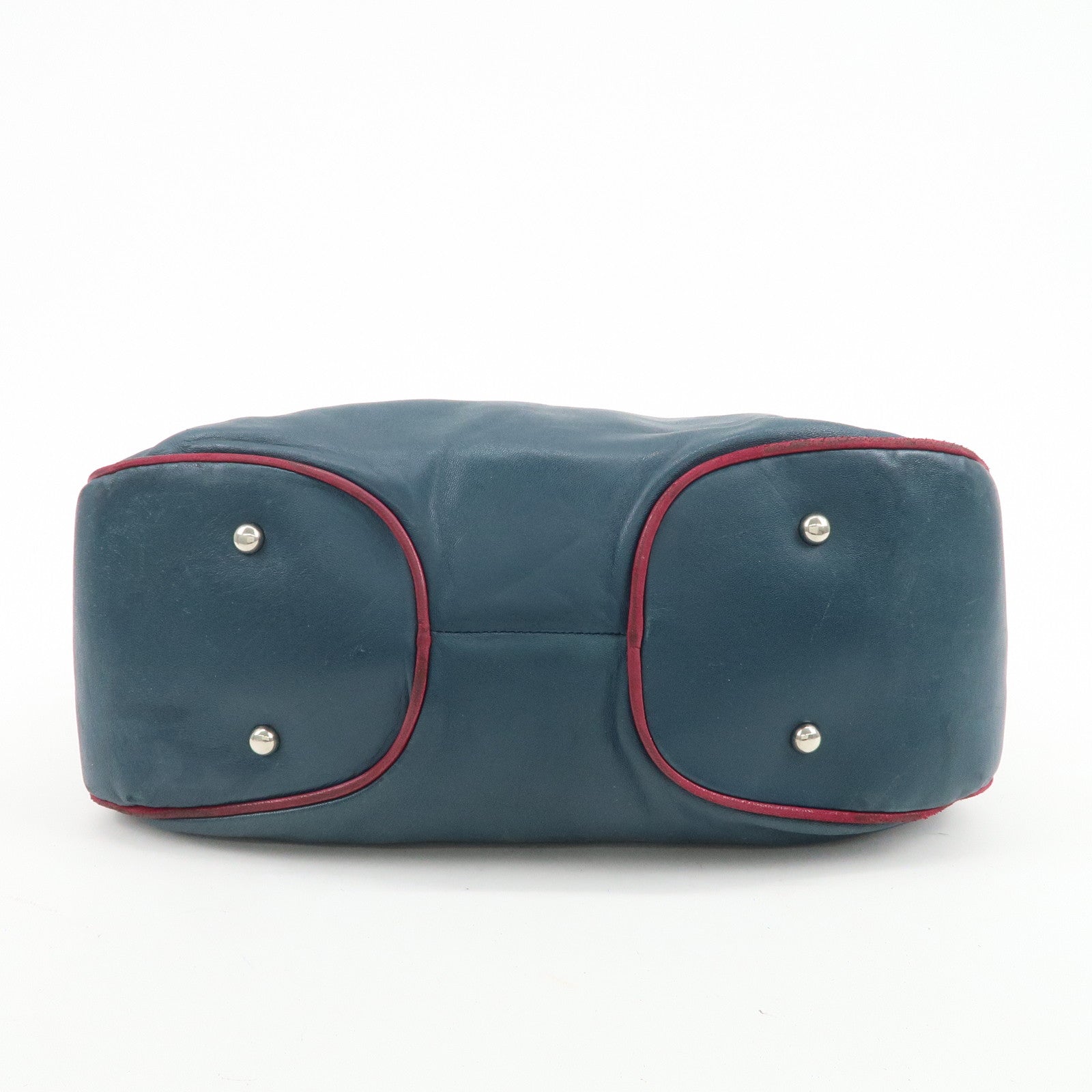 LOEWE Nappa Leather Shoulder Bag Hand Bag Blue Pink