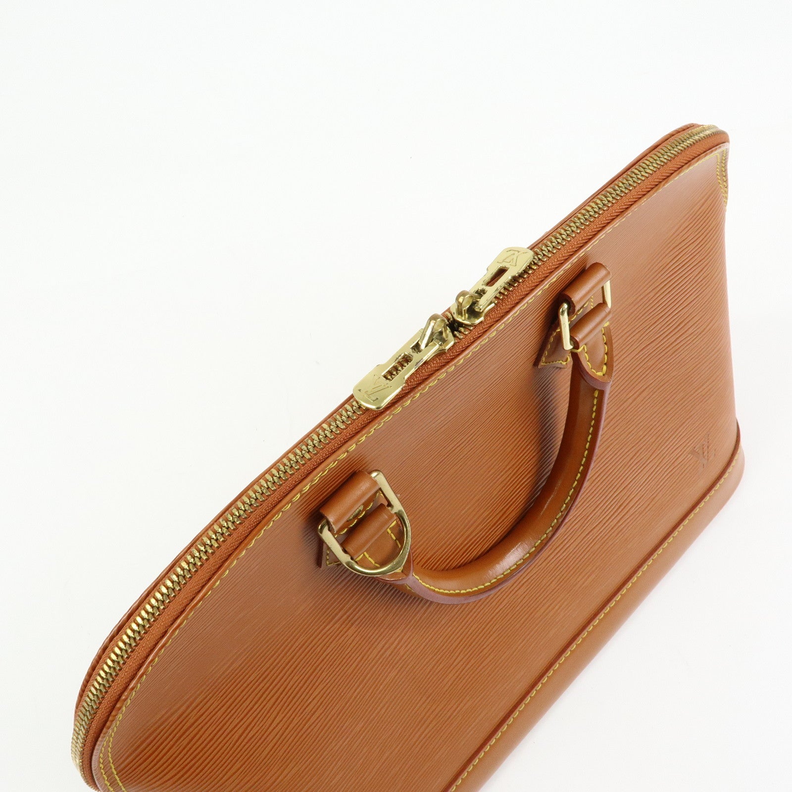 Louis Vuitton Epi Alma PM  Lether Hand Bag Zipang Gold M52148