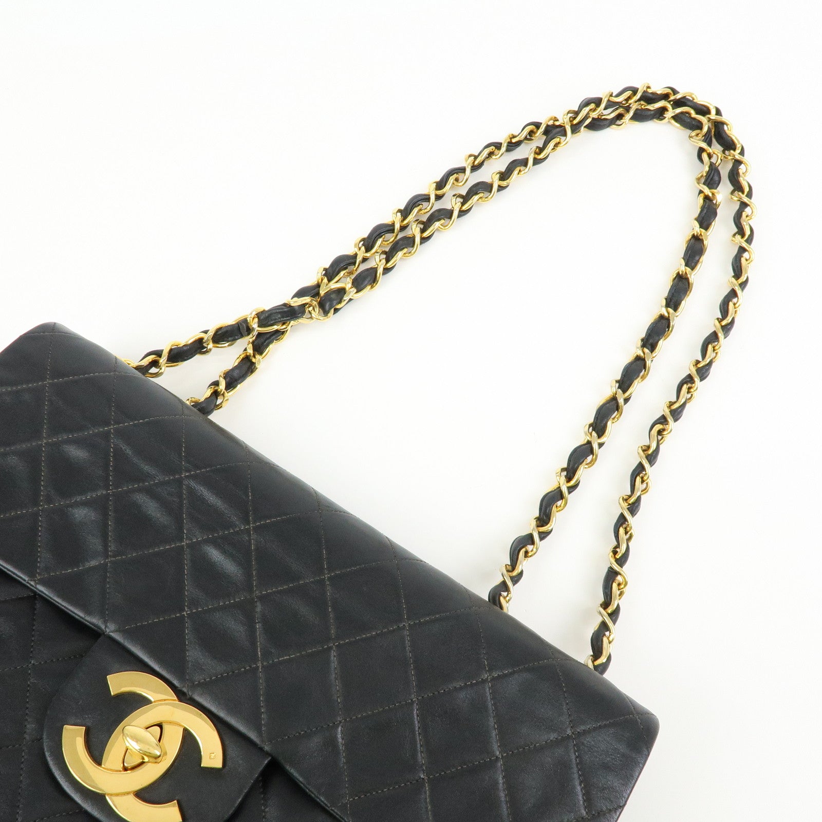 CHANEL Matelasse COCO Mark Chain Lamb Skin Shoulder Bag A01094