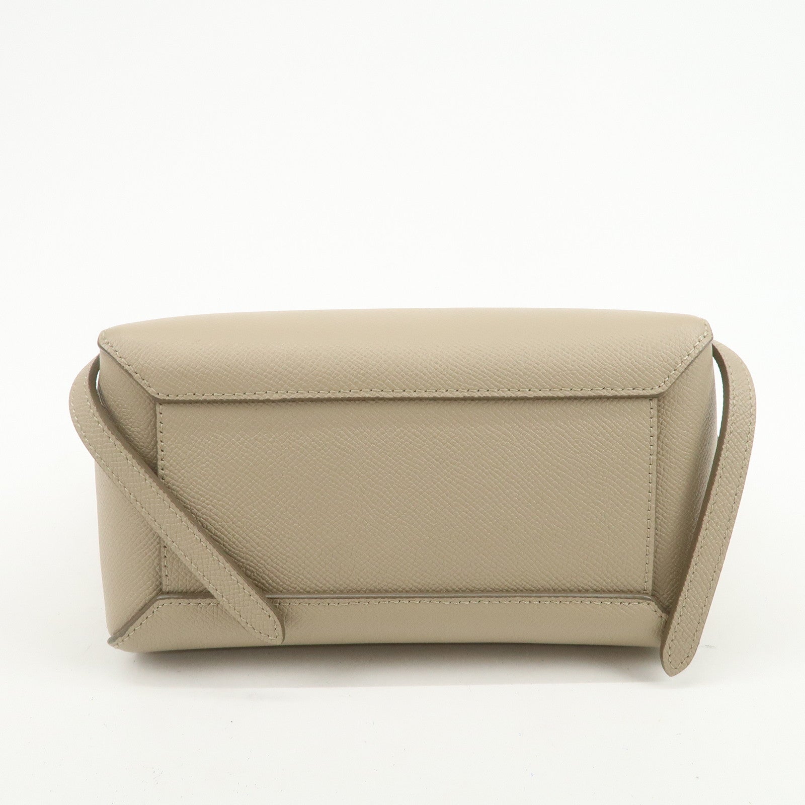 CELINE Belt Bag Leather Nano 2WAY Hand Bag Shoulder Bag Beige