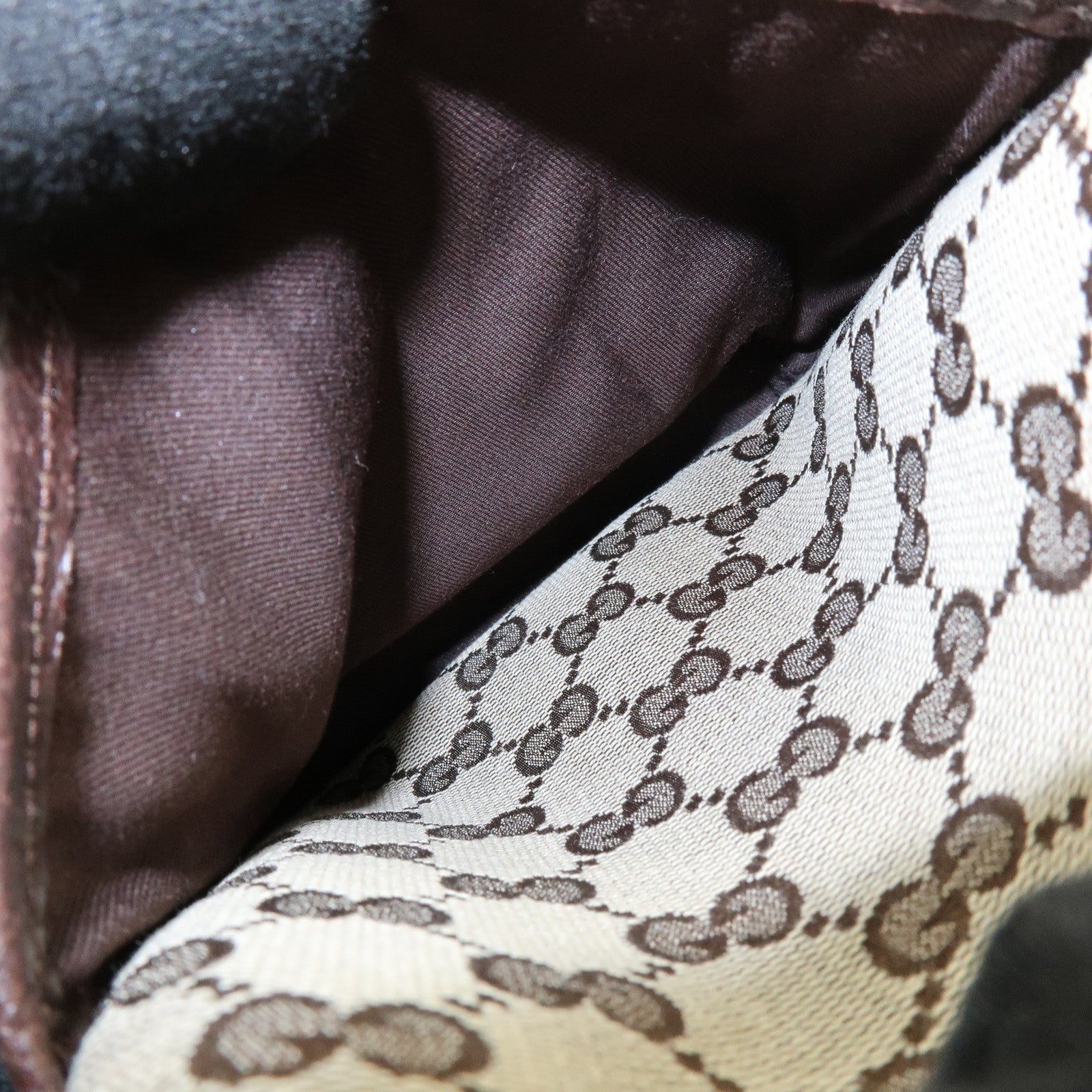 GUCCI Sherry GG Canvas Shoulder Crossbody Bag Beige Brown 141863